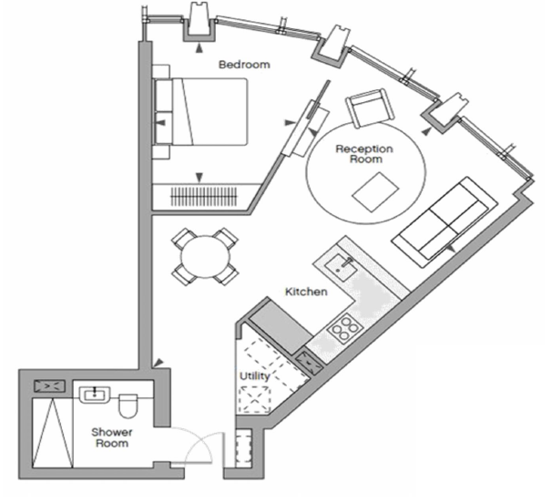 1 Bedrooms Flat to rent in Southbank Tower, London SE1