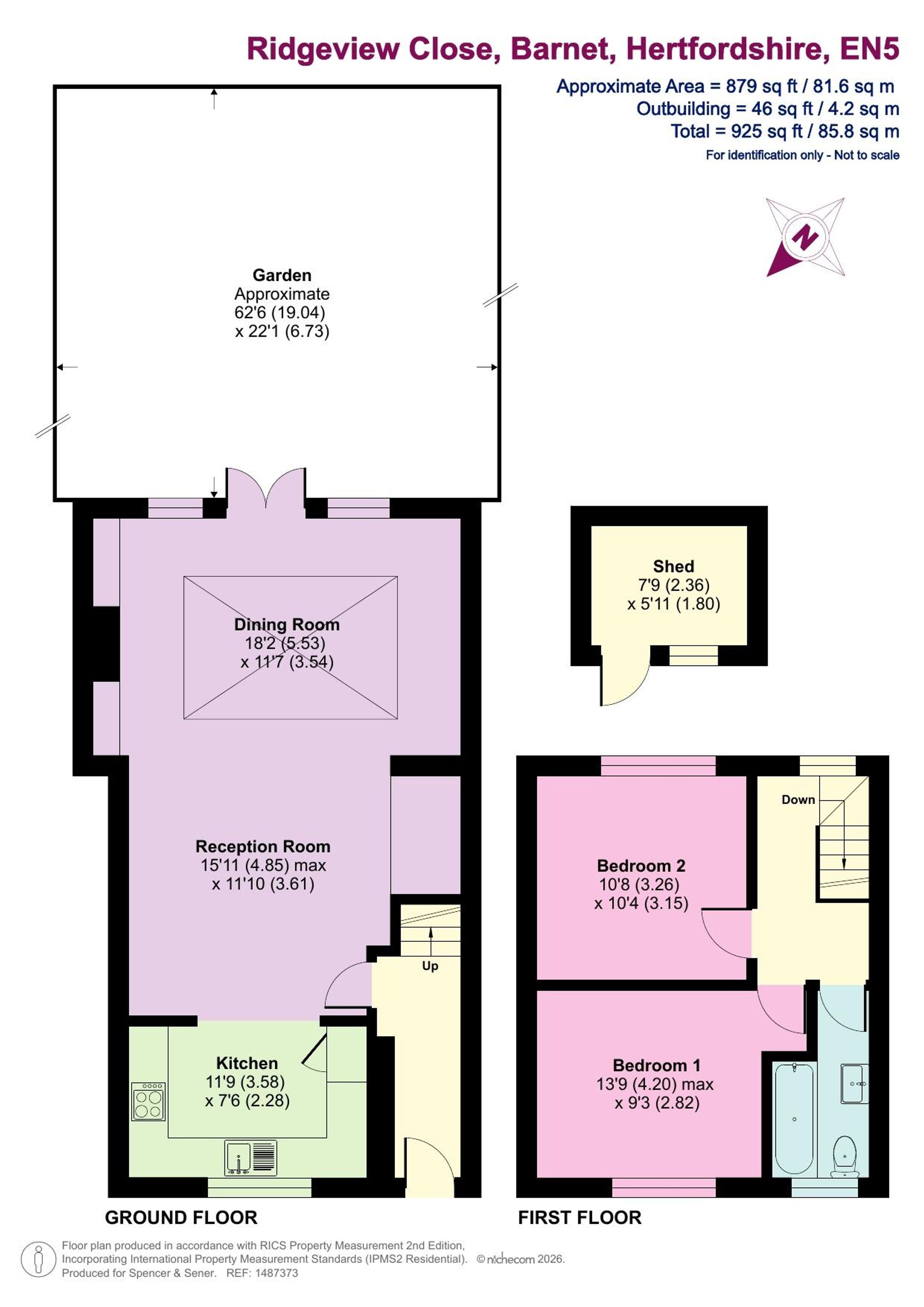 45 Ridgeview Close, Barnet floorplan