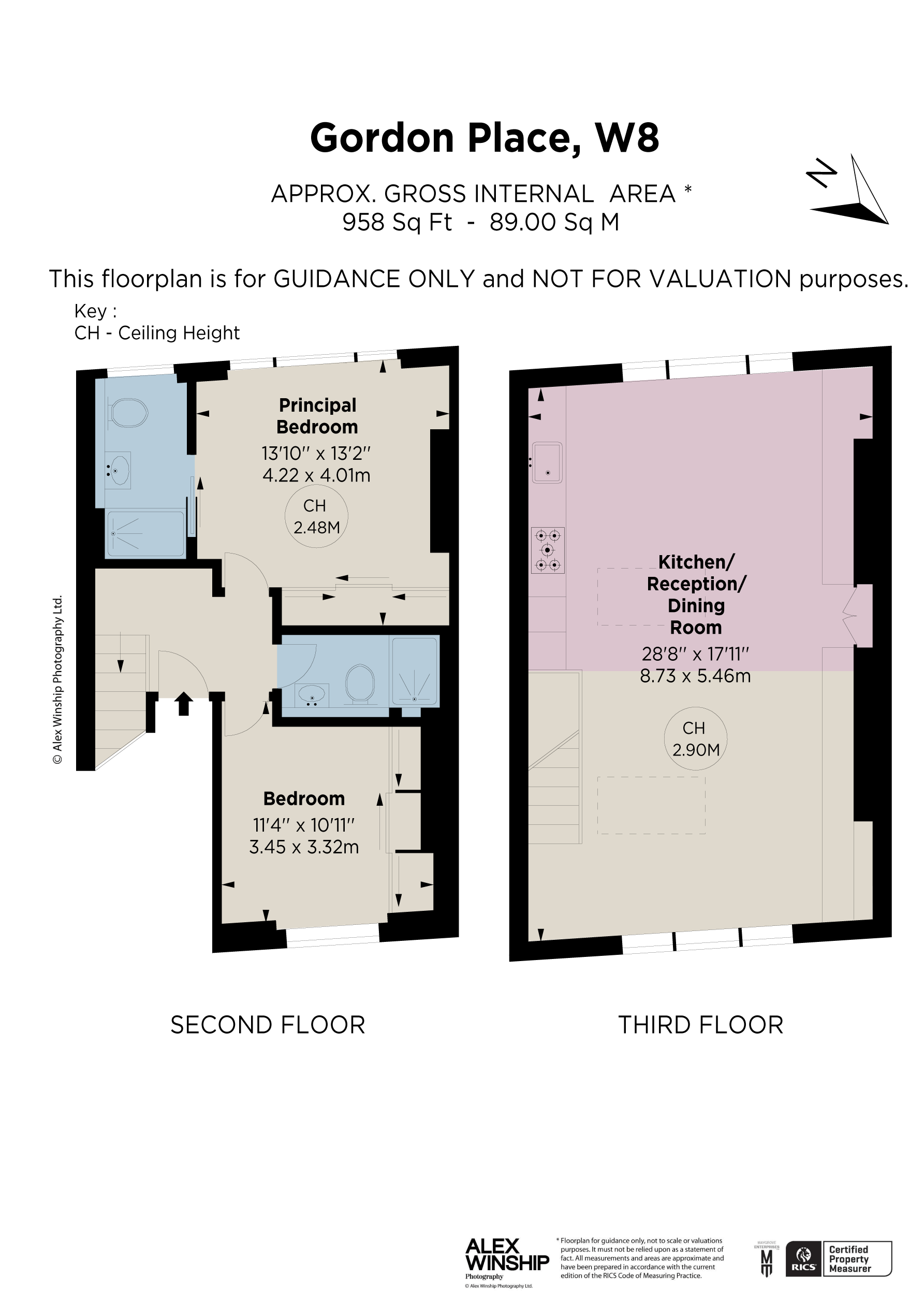 Flat B, 3, Gordon Place, London floorplan