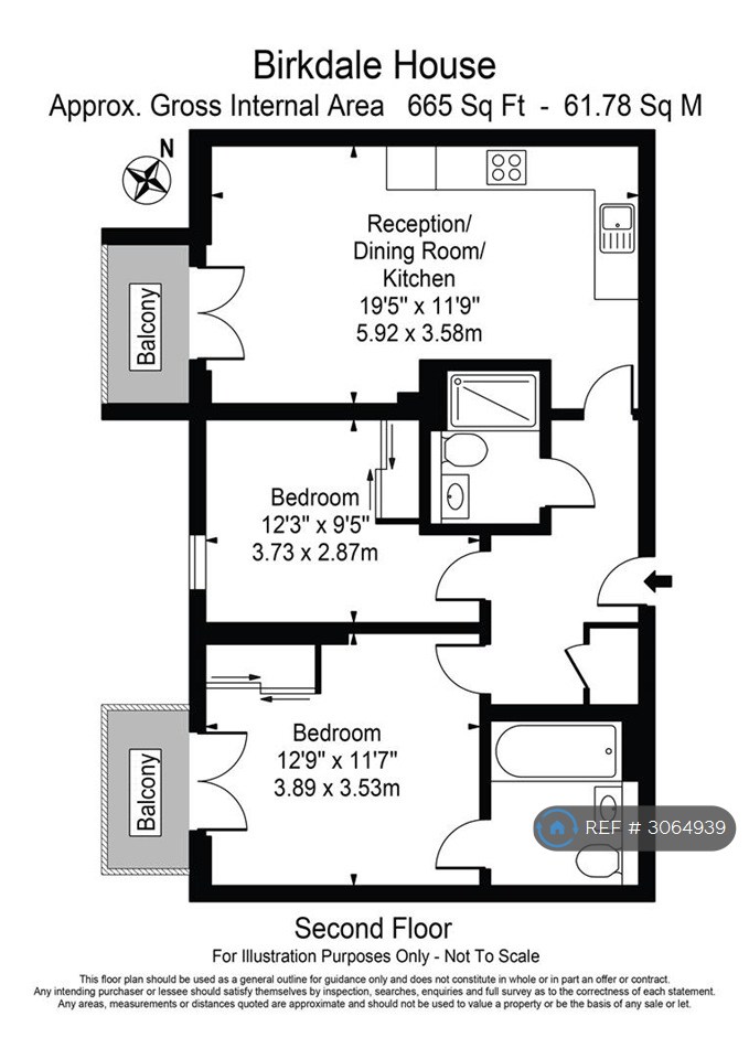 Flat, Birkdale House St Annes St, London floorplan