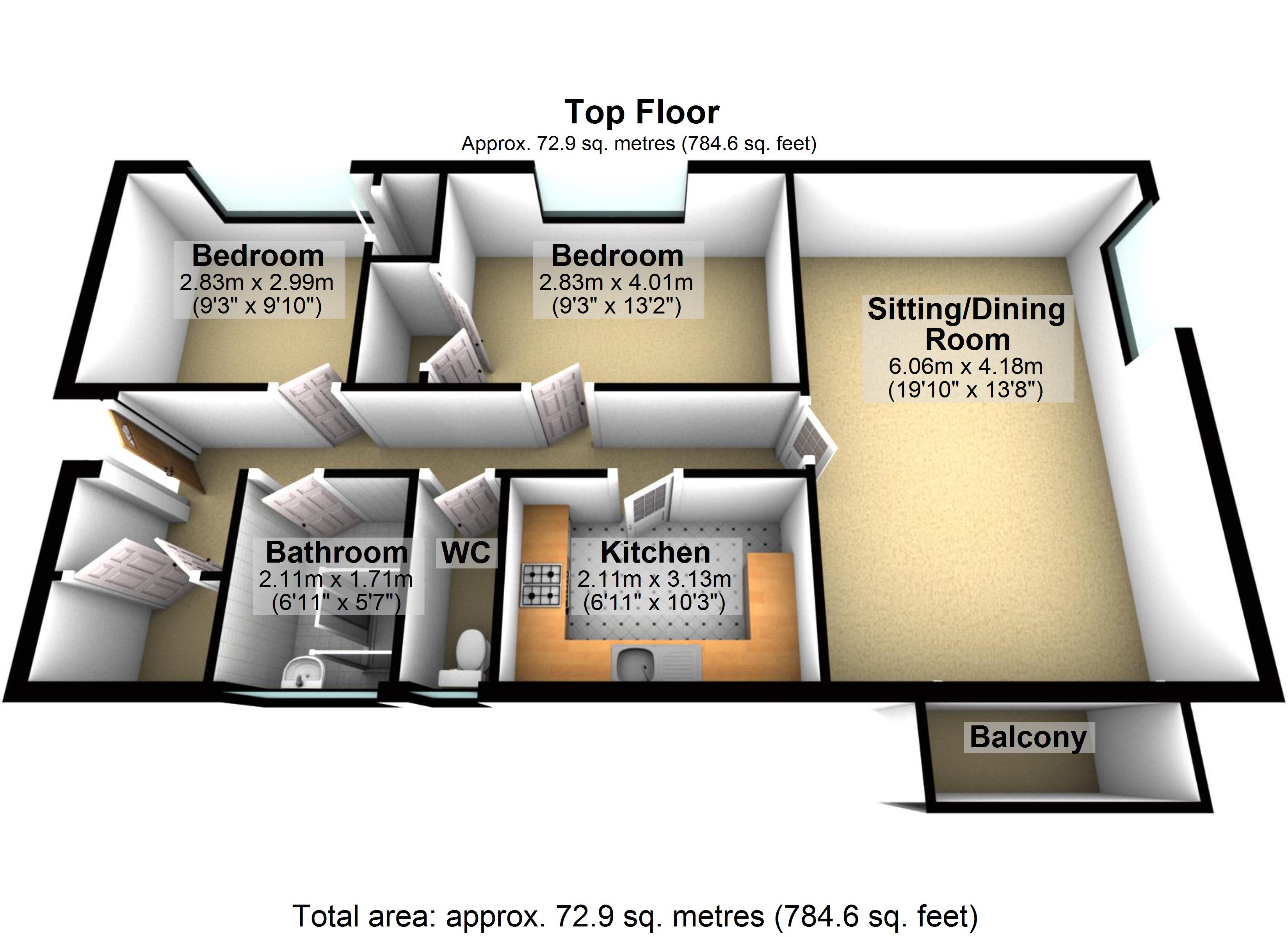 The Serpentine South, Blundellsands, Liverpool L23, 2 bedroom flat for