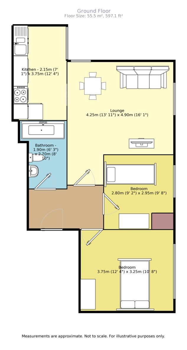 2 Bedrooms Flat to rent in Bishops Down Road, Tunbridge Wells TN4
