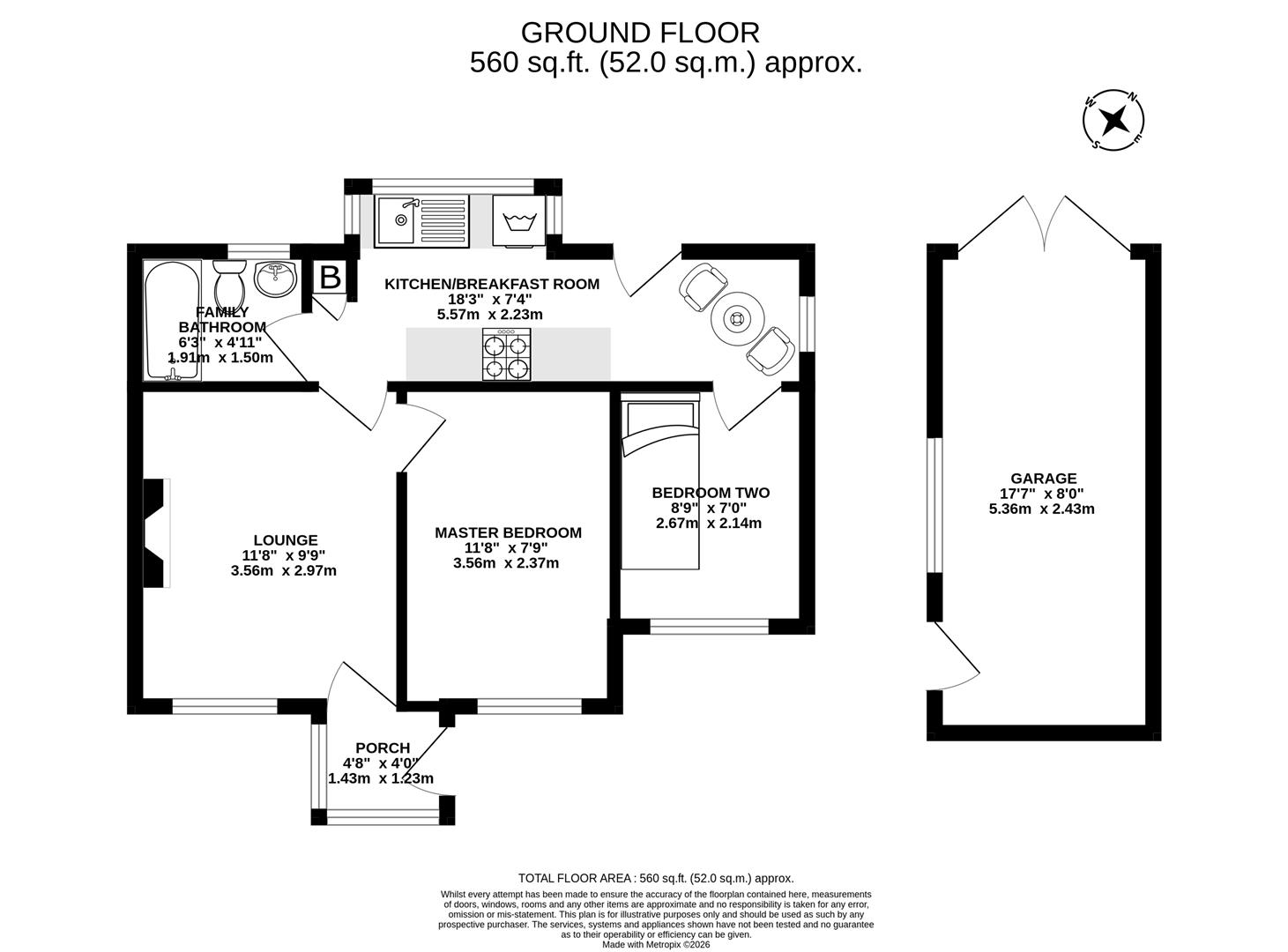 78, Croston Road, Preston floorplan