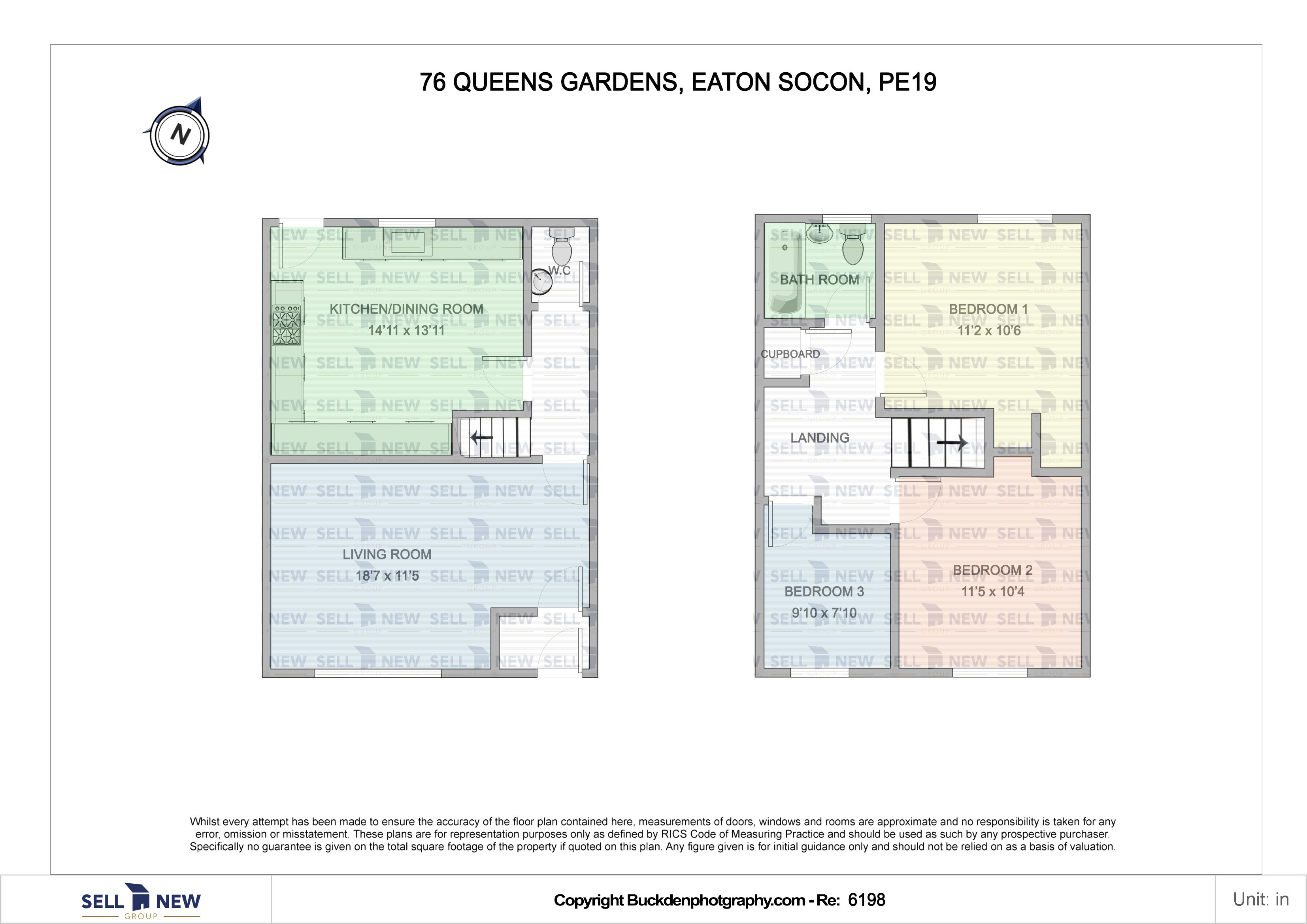 3 Bedrooms End terrace house for sale in Queens Gardens, St. Neots, Cambridgeshire PE19