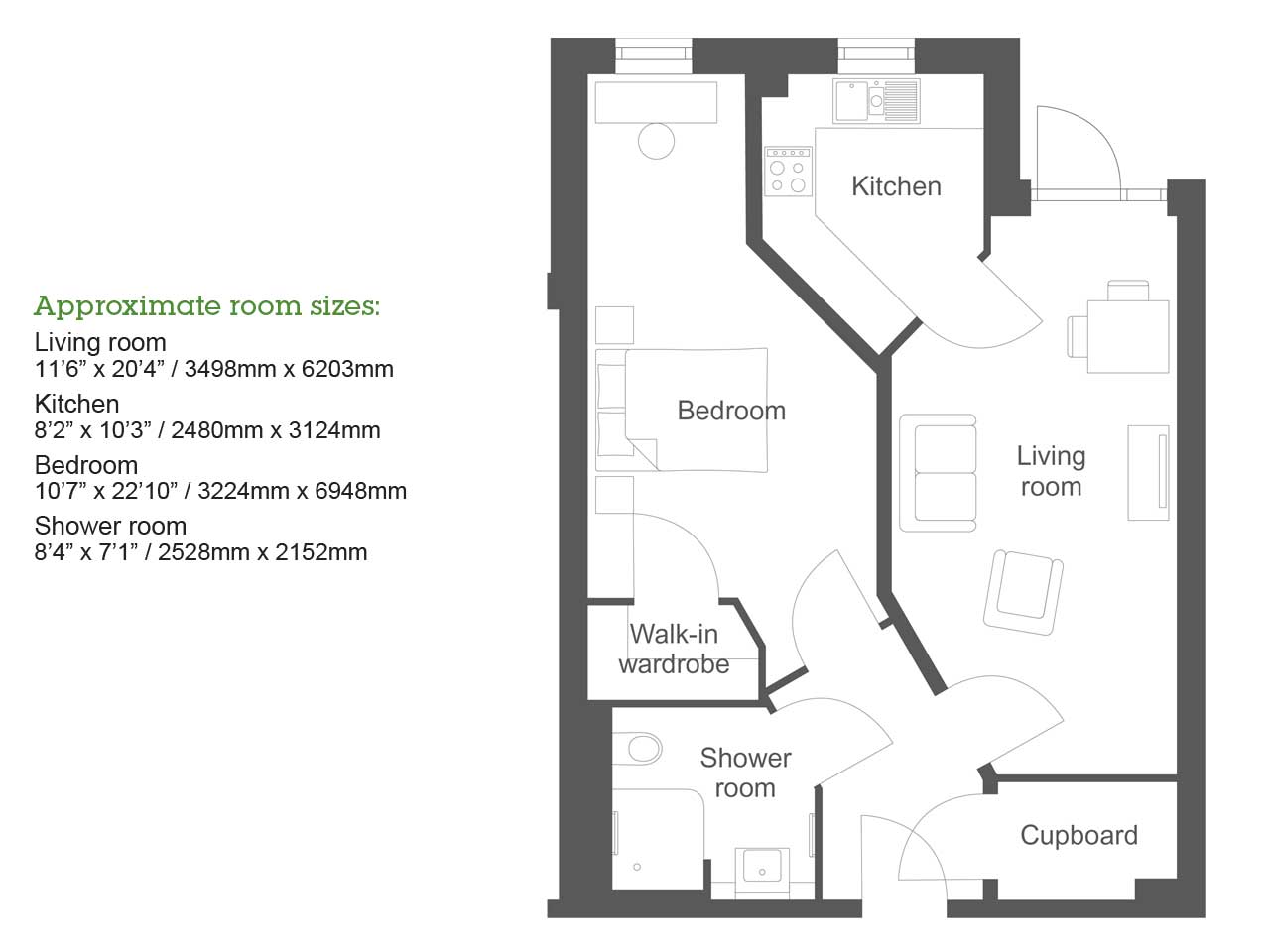 3, Worthing floorplan