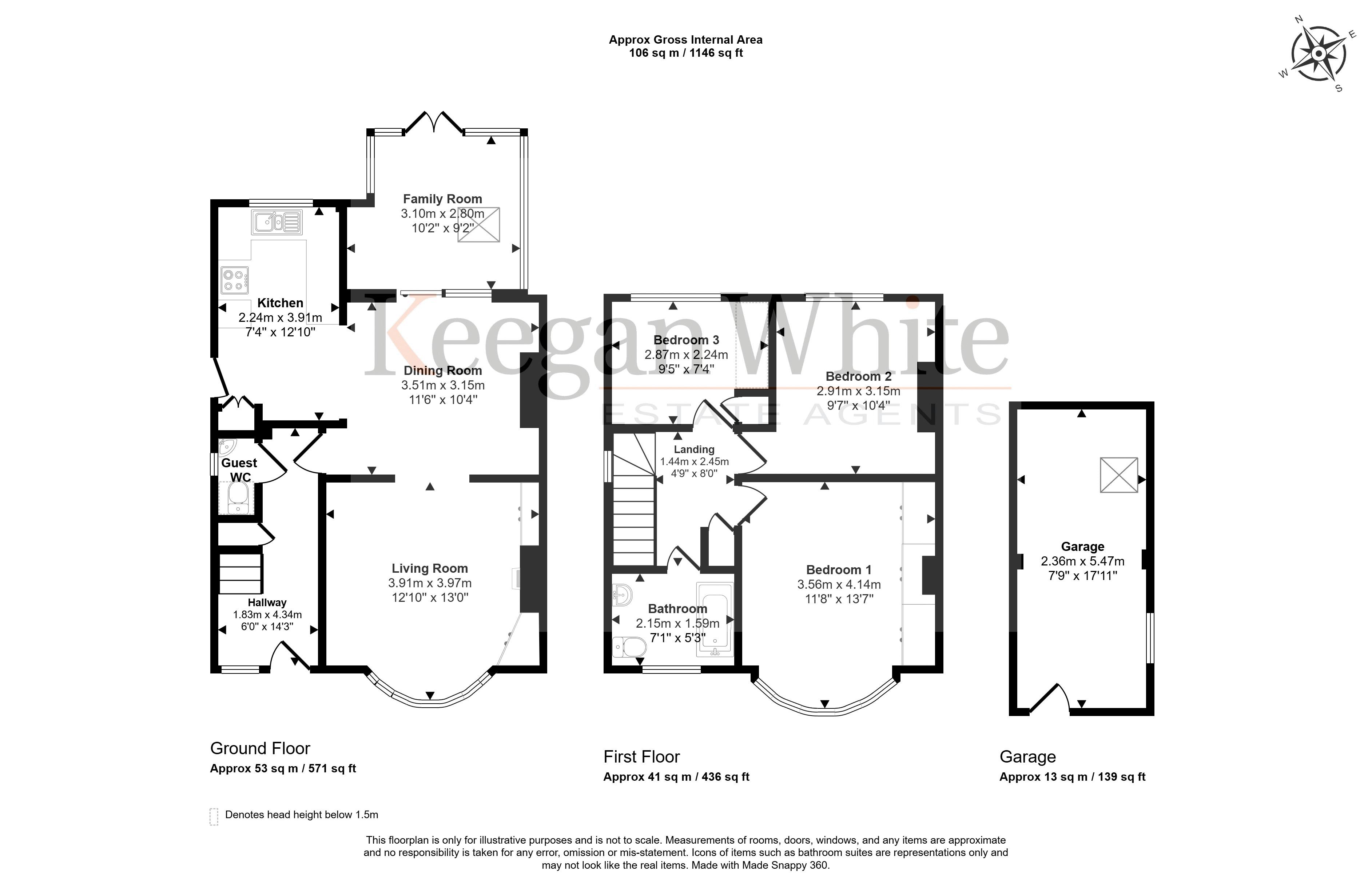 51, Southfield Road, Downley floorplan