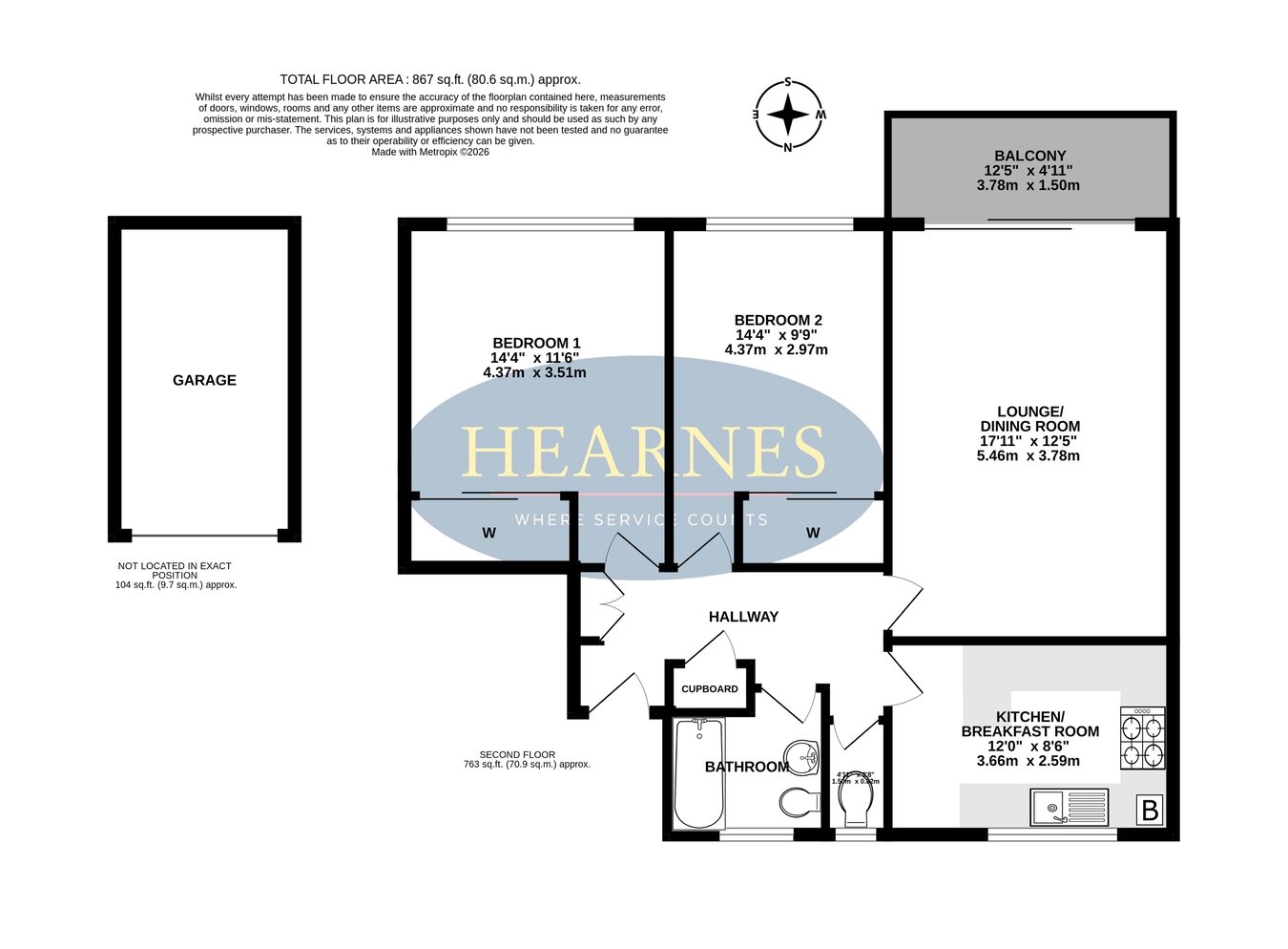 104 Twyford House, Fairways, Ferndown floorplan