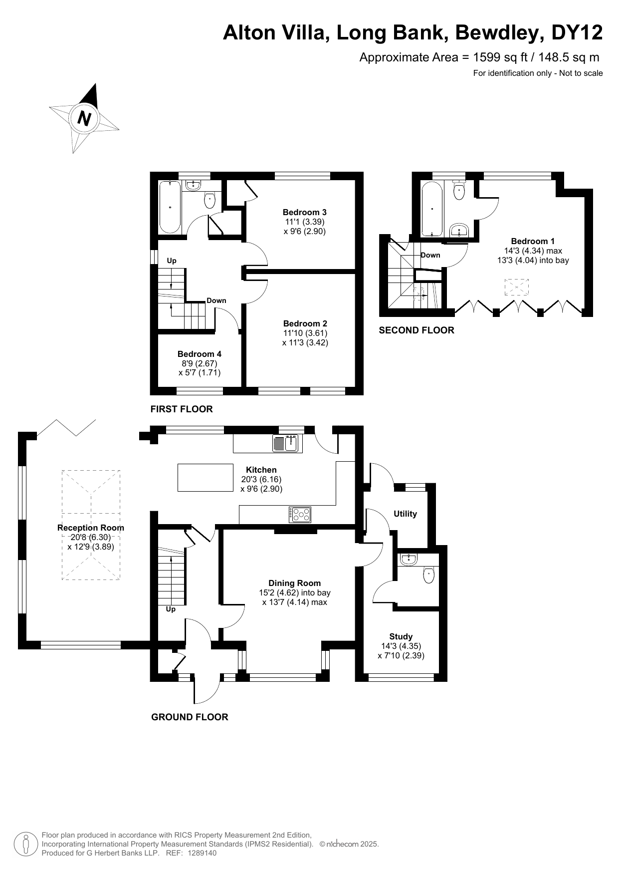 Alton Villa, 15, Long Bank, Bewdley floorplan