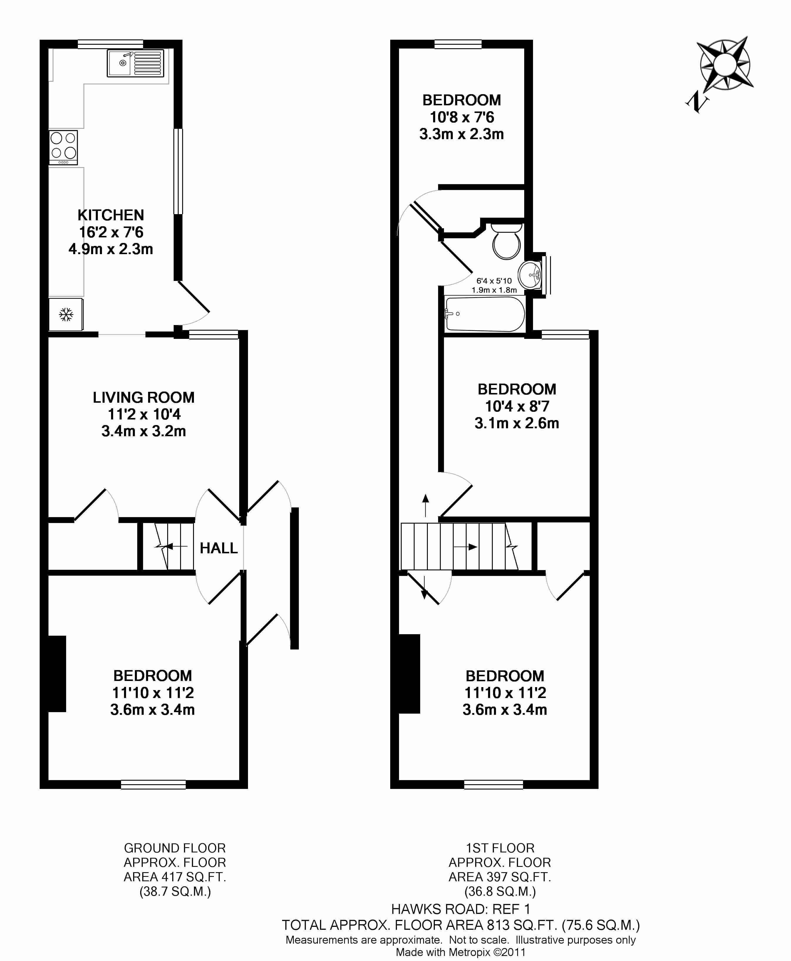 4 Bedrooms Semi-detached house to rent in Hawks Road, Central Kinsgton, Kingston Upon Thames KT1