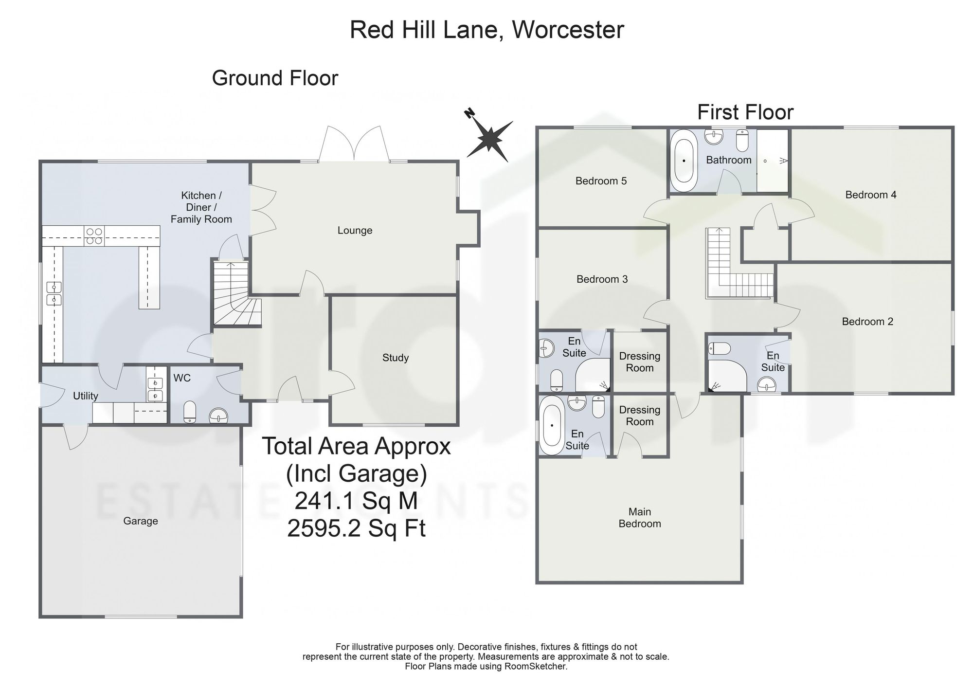 Oak House Red Hill Lane, Worcester floorplan