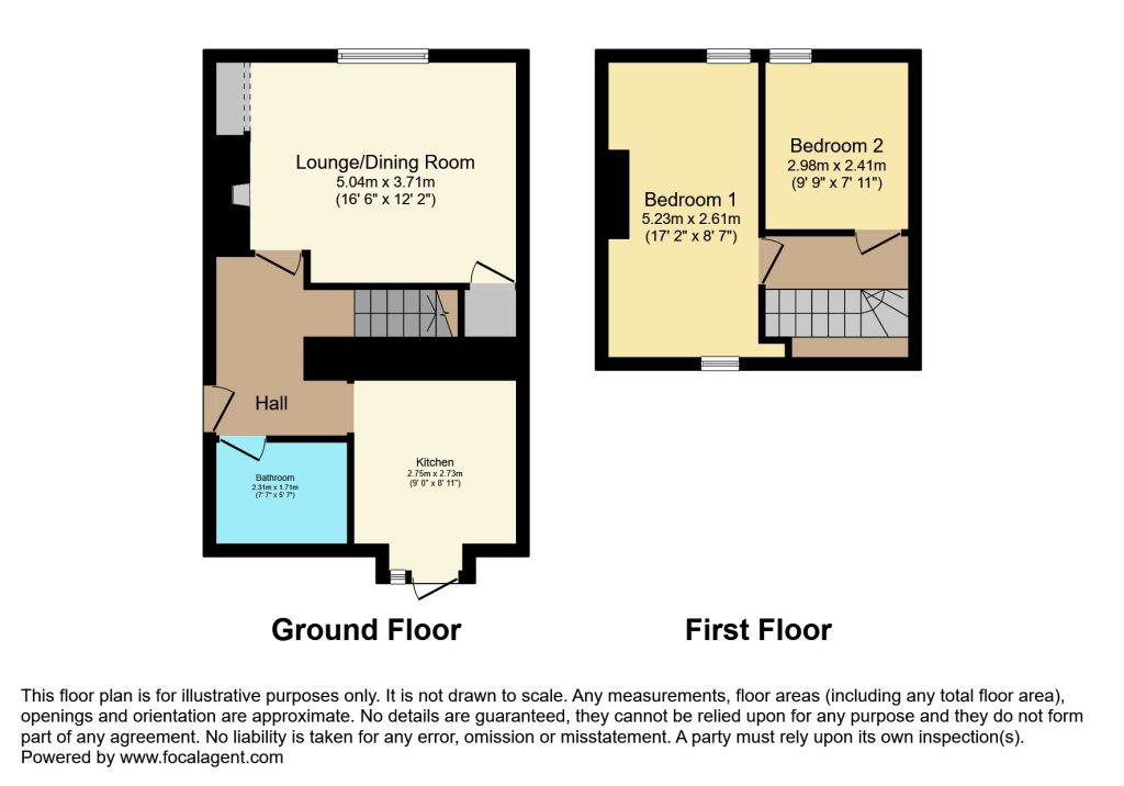 16, West Street, Belford floorplan