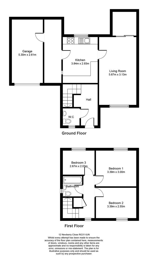 12, Newbery Close, Reading floorplan