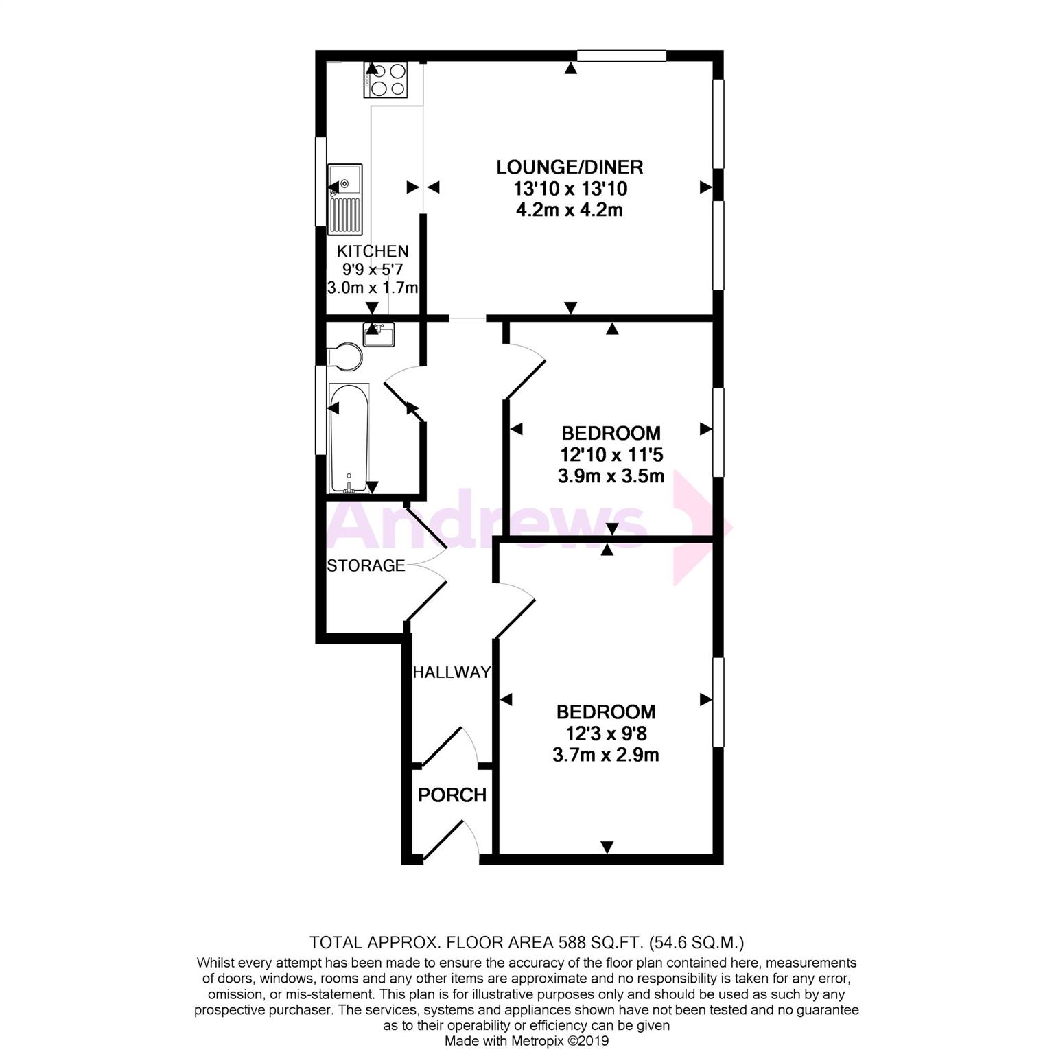 2 Bedrooms Flat to rent in Oak Street, Romford RM7