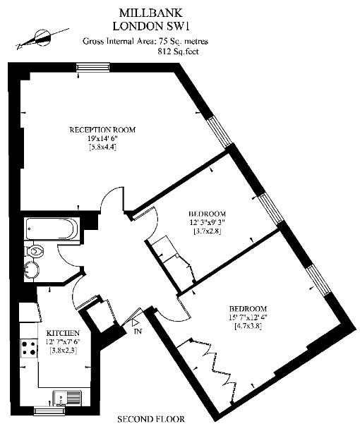 2 Bedrooms Flat for sale in Millbank, London SW1P