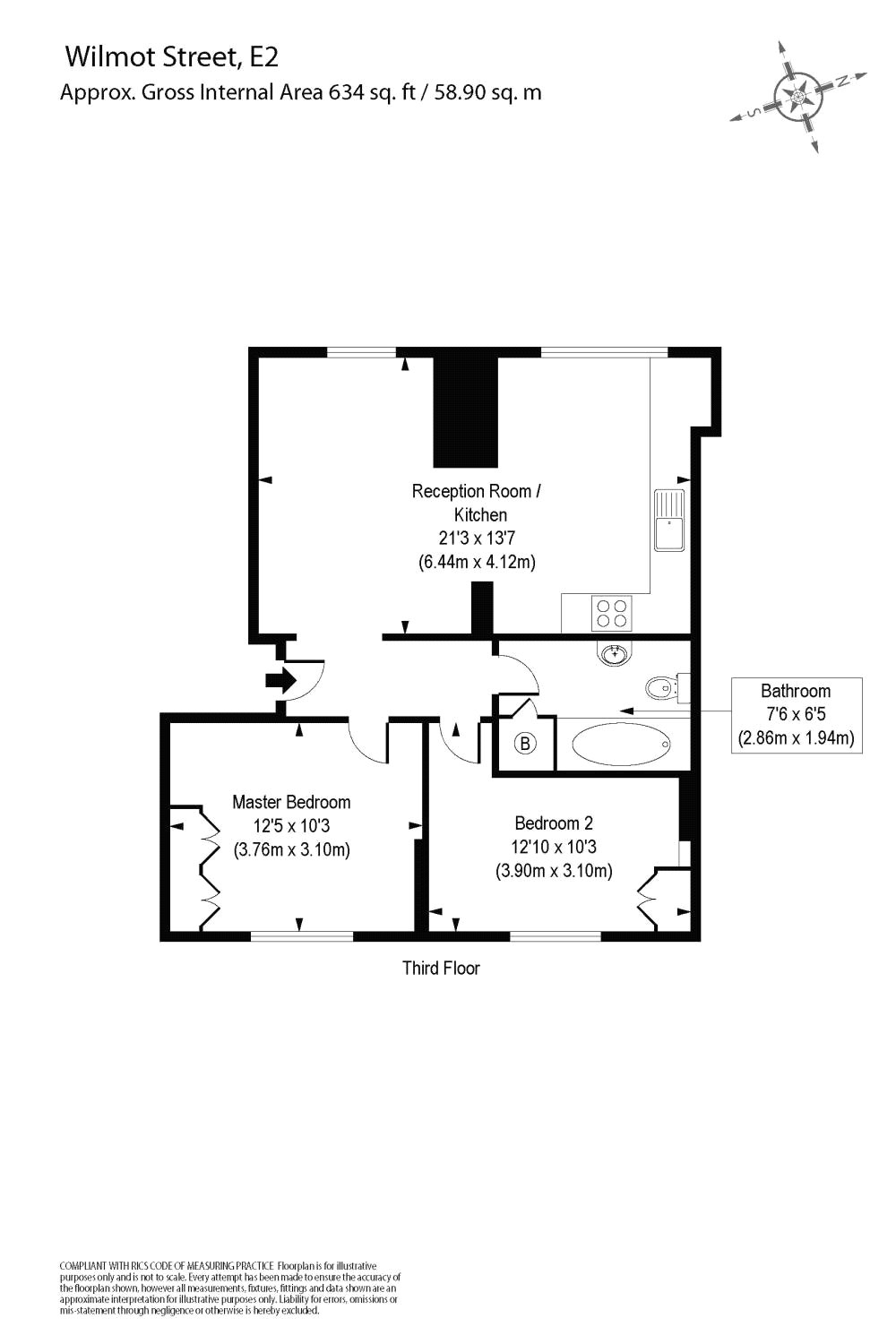 2 Bedrooms Flat to rent in Wilmot Street, London E2