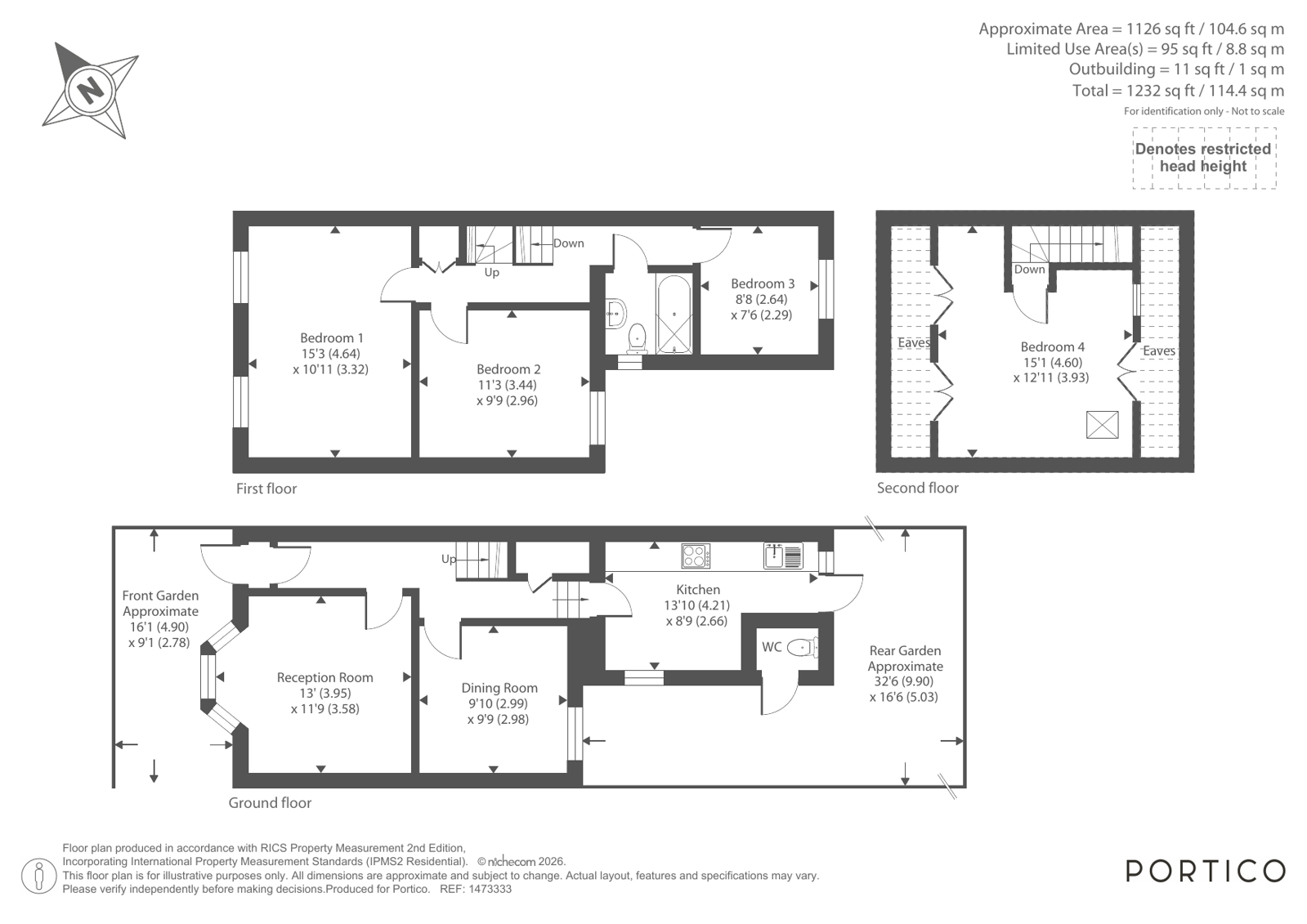 123, Huxley Road, London floorplan