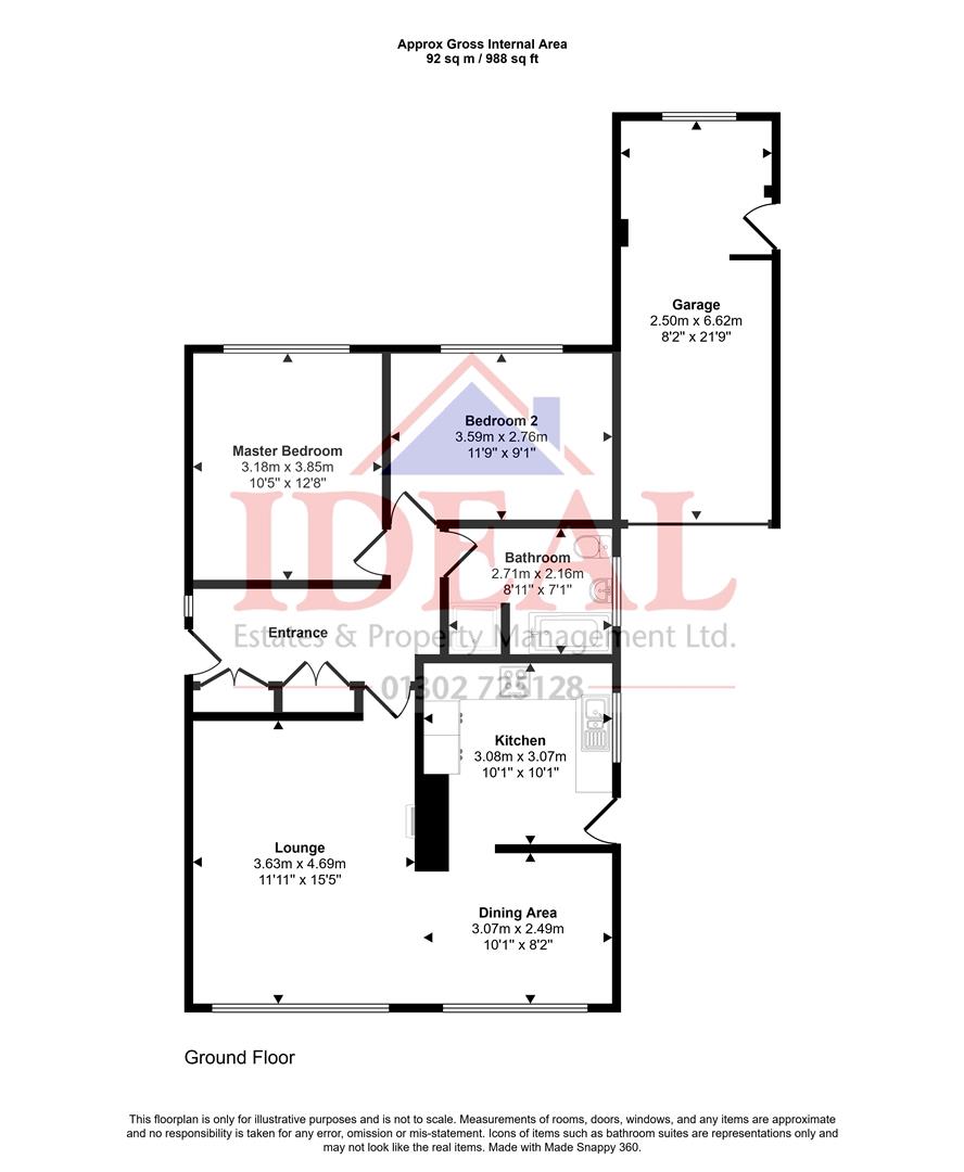 3, Waltham Drive, Skellow, Doncaster floorplan