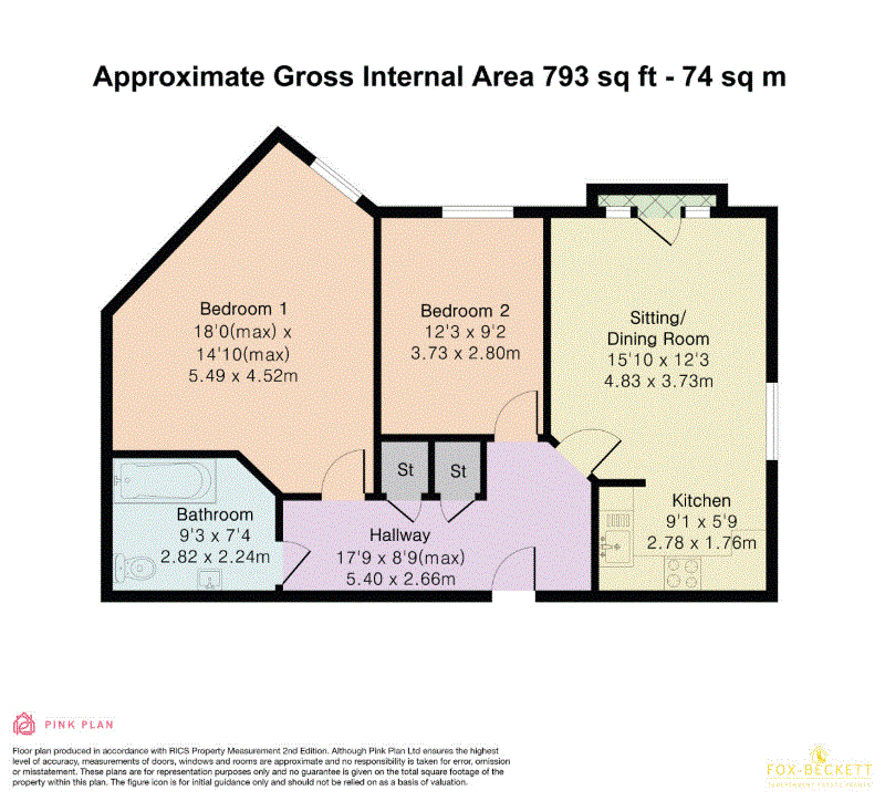 48, Caversham Place, Reading floorplan