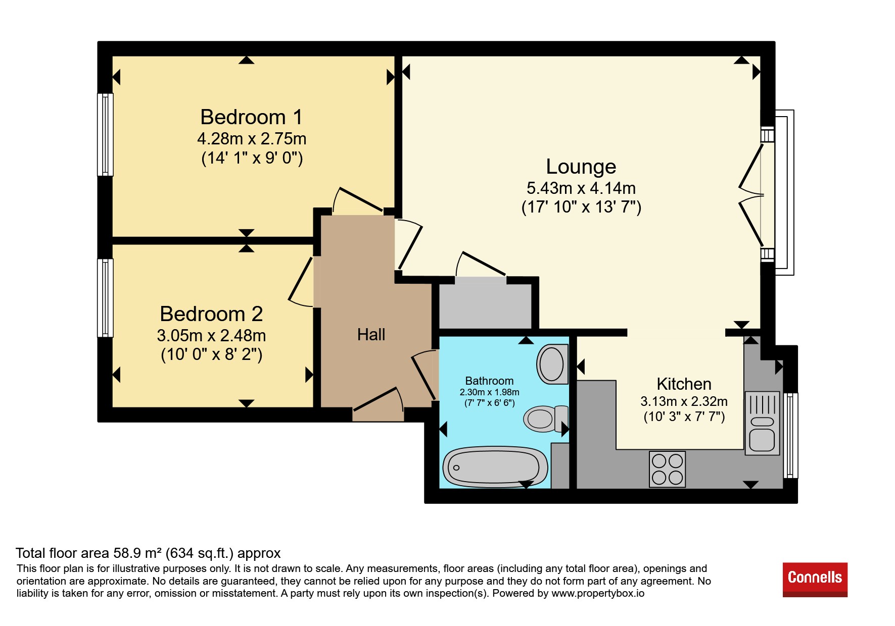 Flat 6, Fearnley Court, Cricketers Green, Torquay floorplan