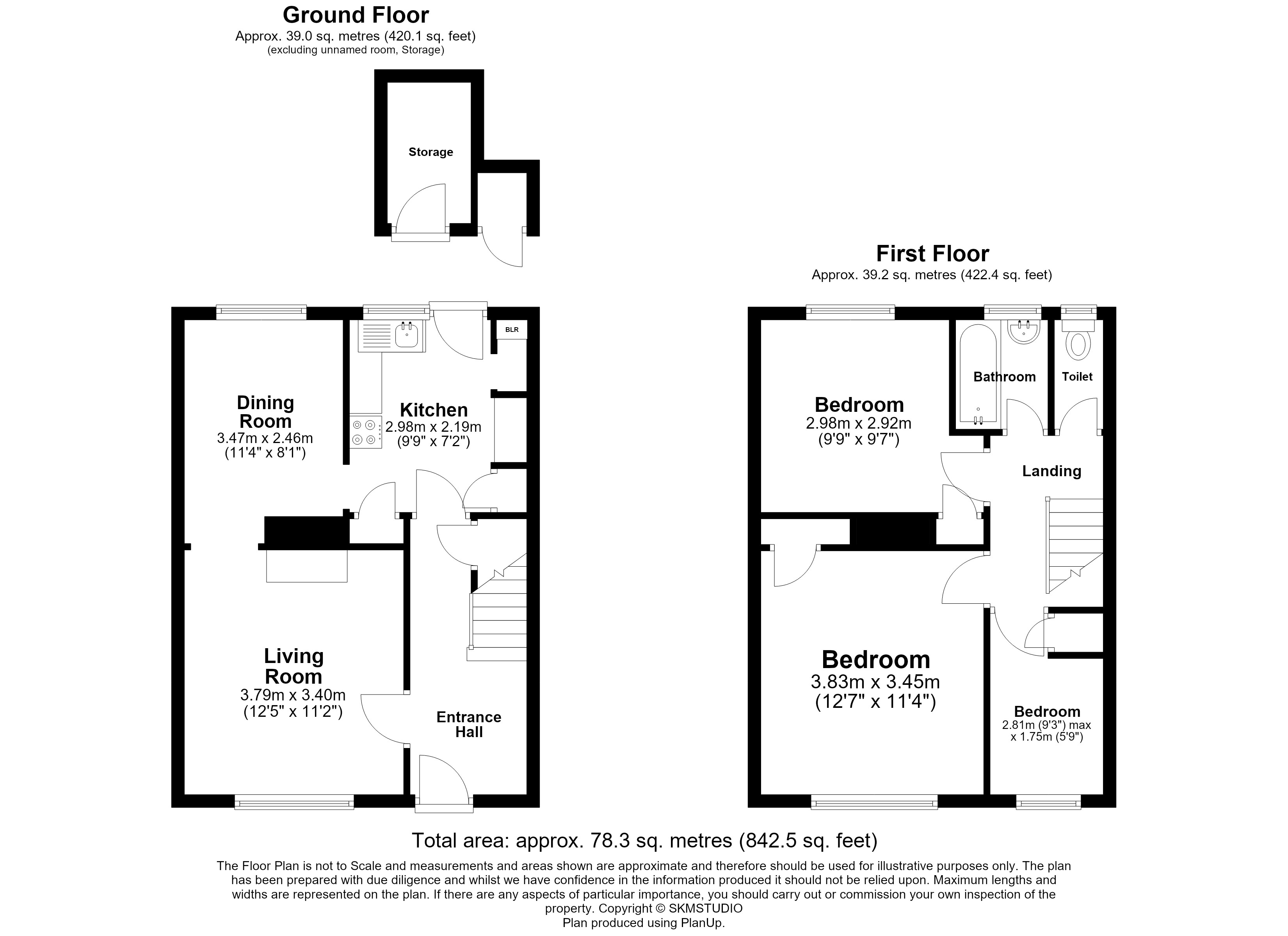 128, Church Street, London floorplan