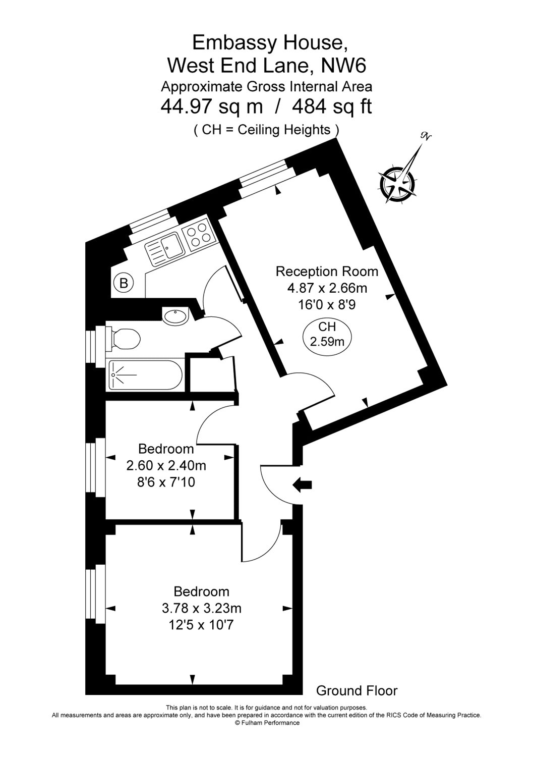 2 Bedrooms Flat for sale in Embassy House, West End Lane, London NW6