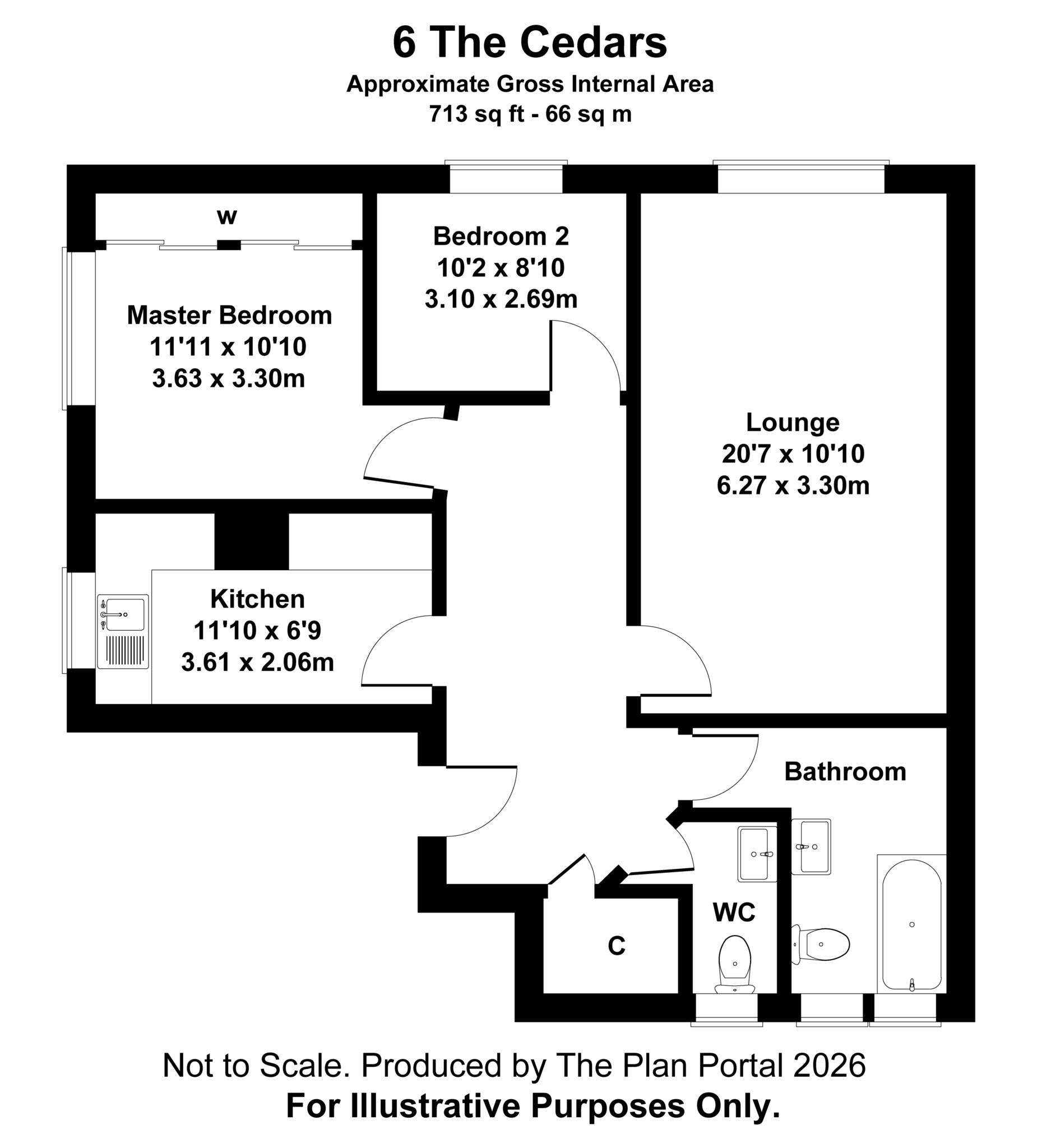 6 The Cedars, Park Road, Blandford Forum floorplan