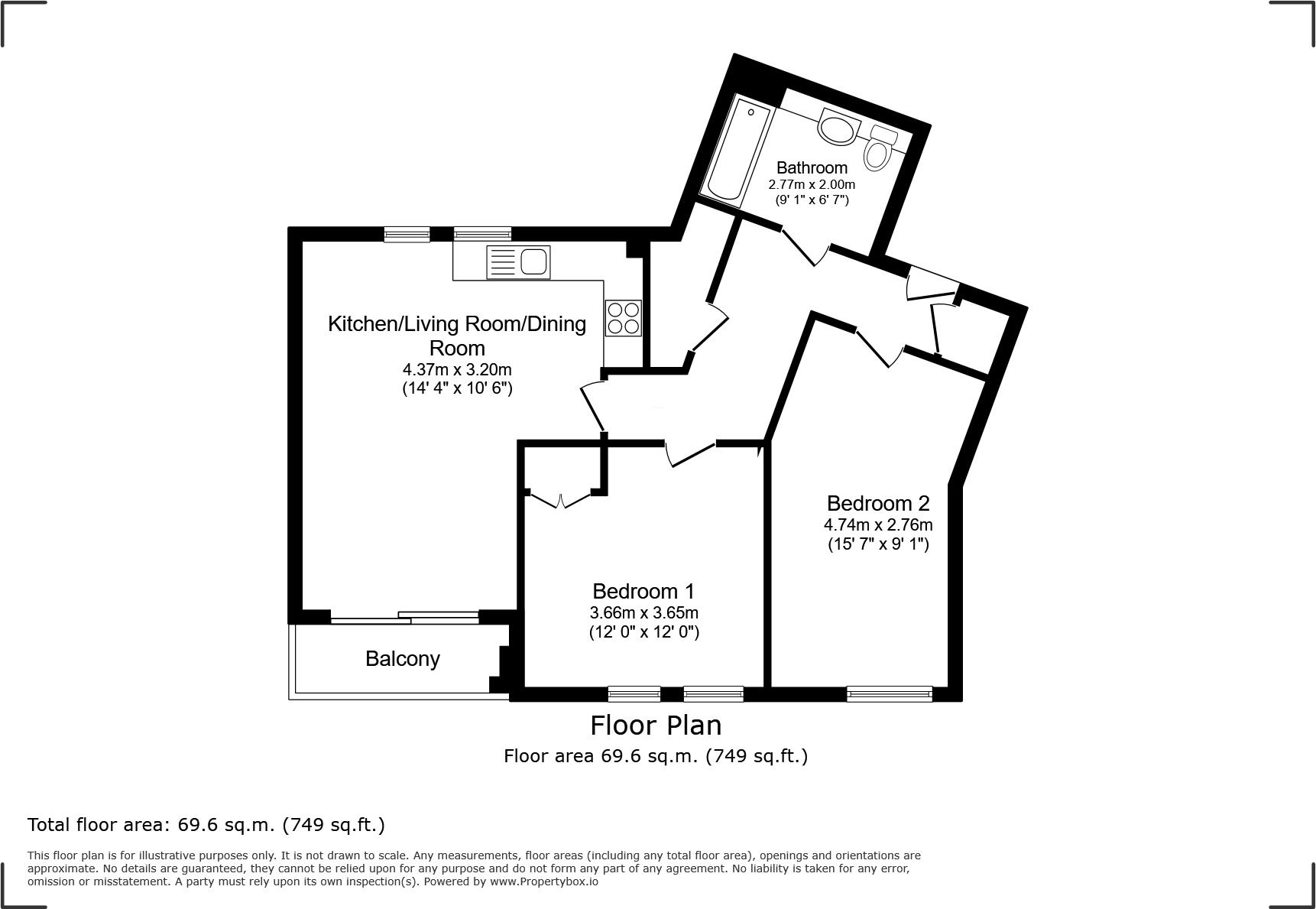 Flat 7, 3, Nicholson Road, Weston super Mare floorplan