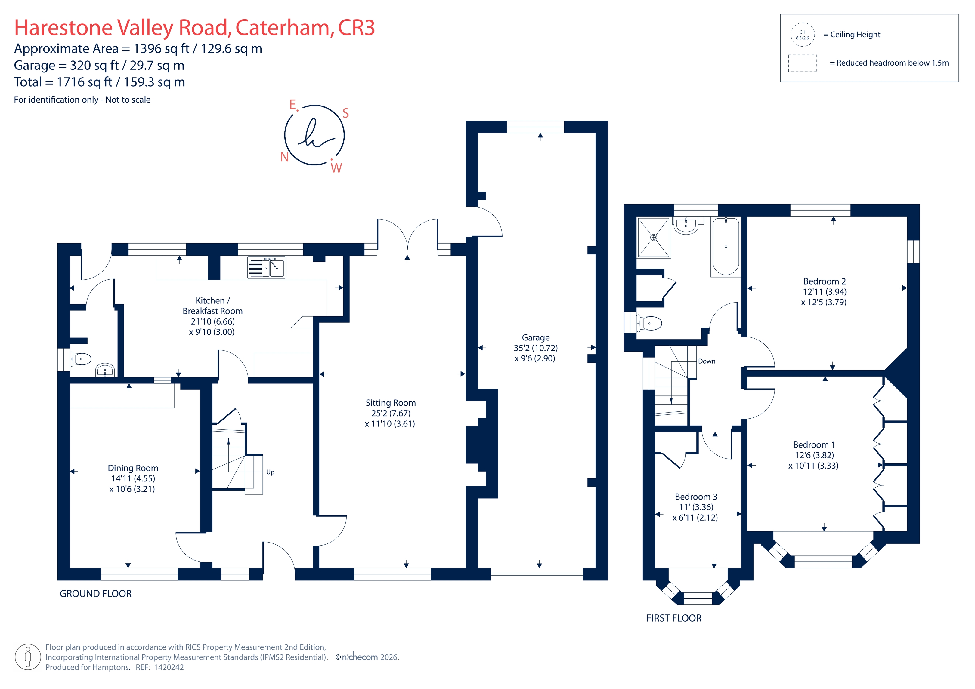 91, Harestone Valley Road, Caterham floorplan