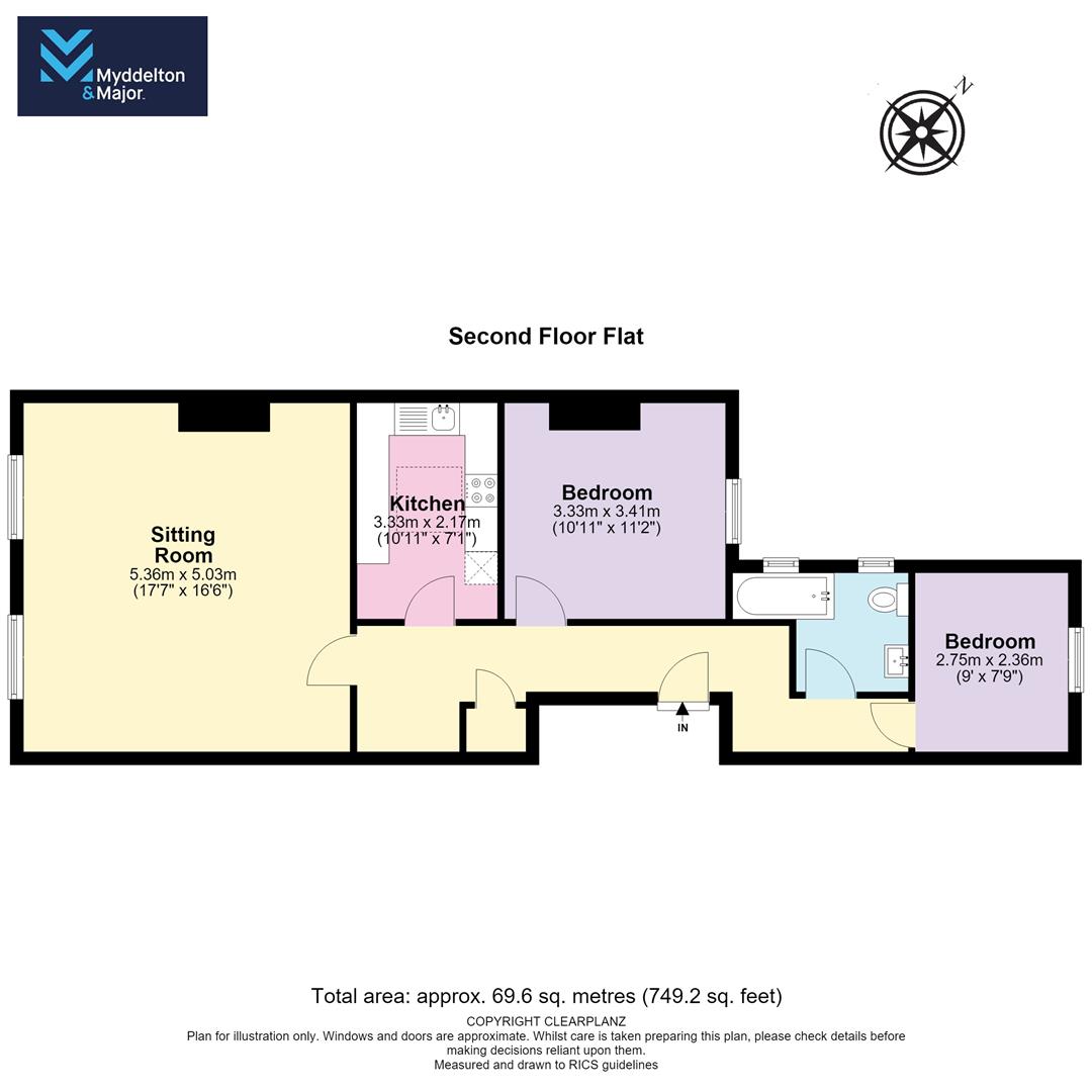 Flat 2, 138, Fisherton Street, Salisbury floorplan