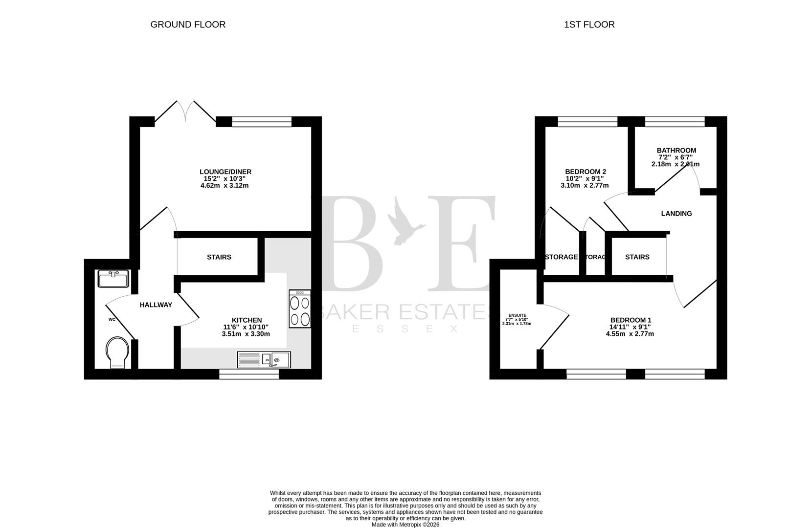 Flat 1, Sandford Court, Sandford Road, Chelmsford floorplan