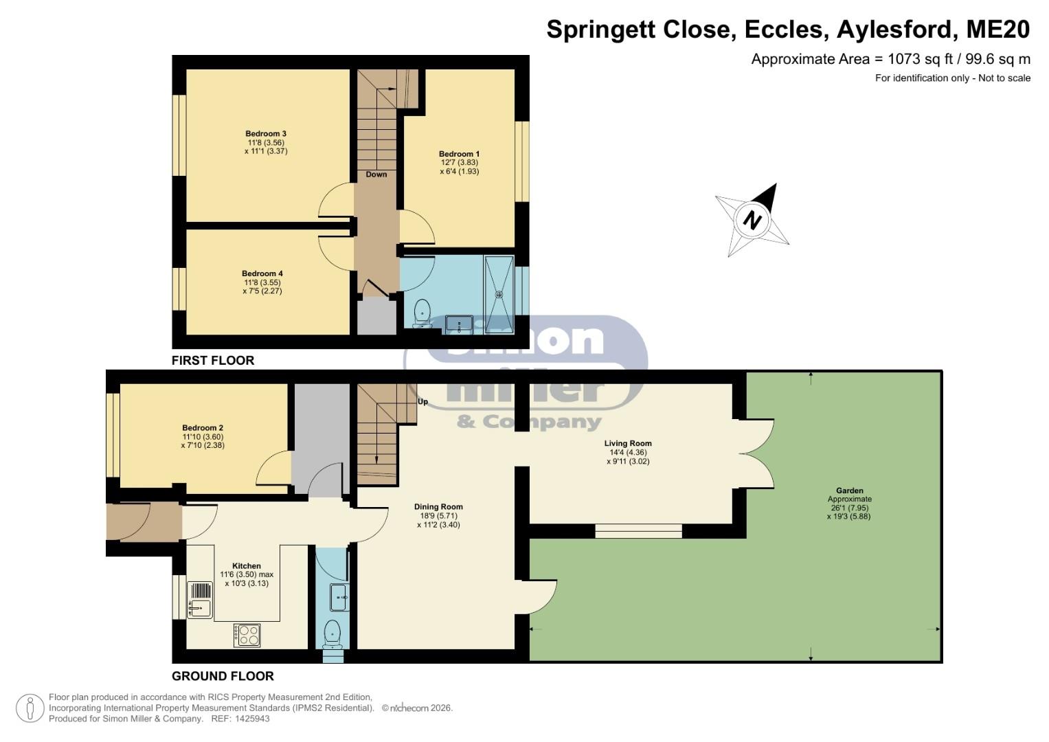 1, Springett Close, Aylesford floorplan