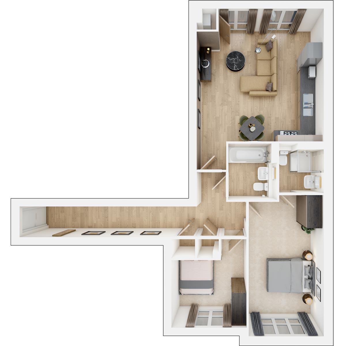 Flat 6. Falcon Court,, Webber Street, Surrey floorplan