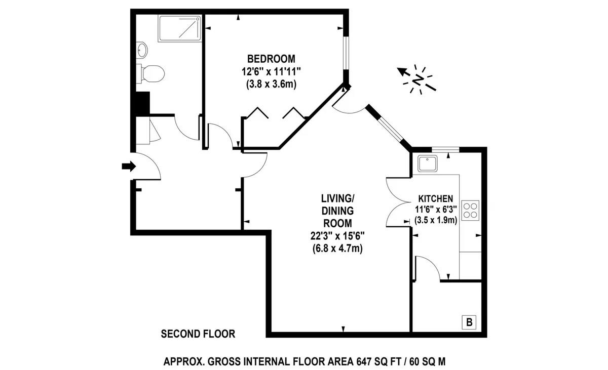 33 Calverley Court, Kingston Road, Epsom floorplan