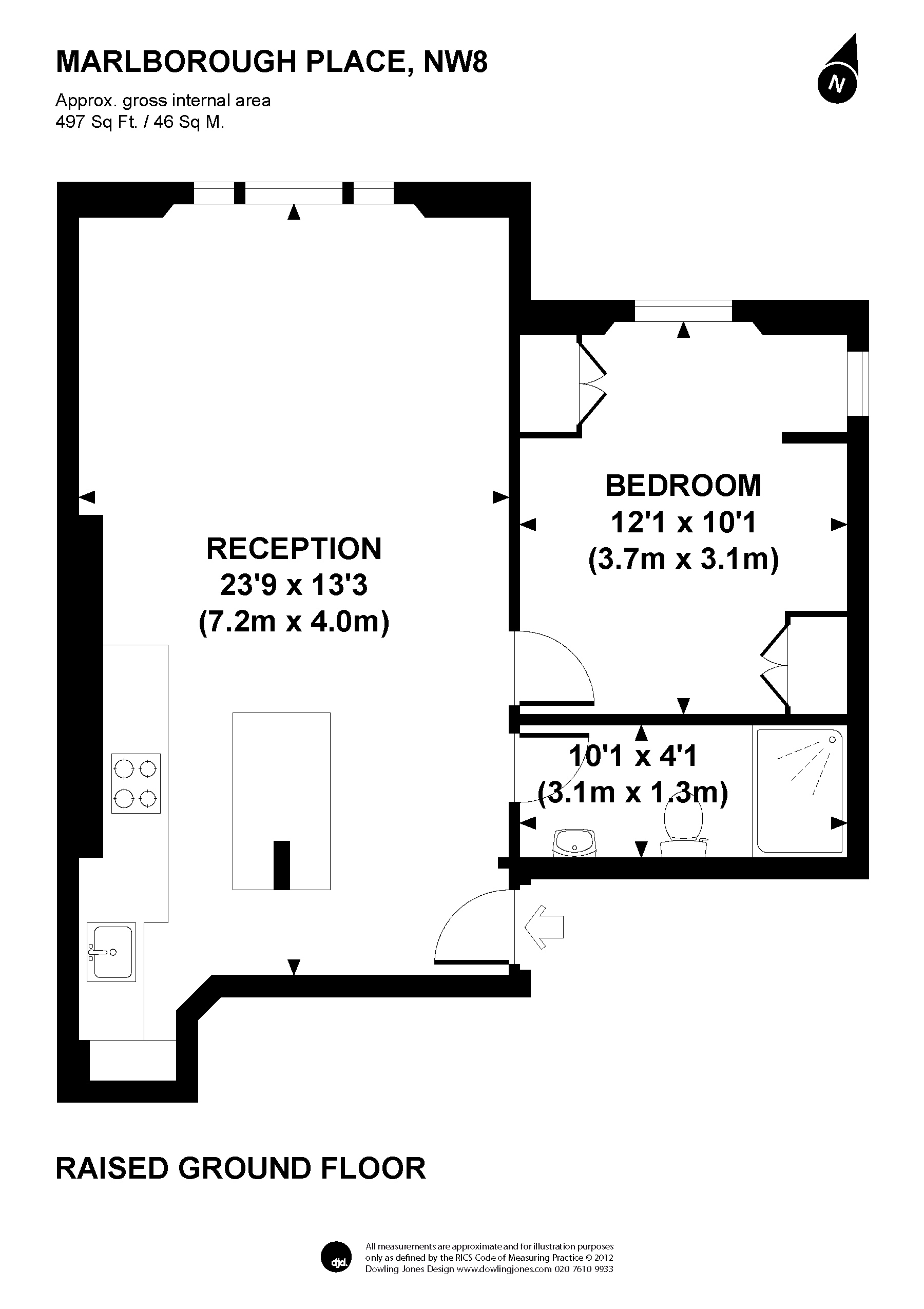 1 Bedrooms Flat to rent in Marlborough Place, London NW8