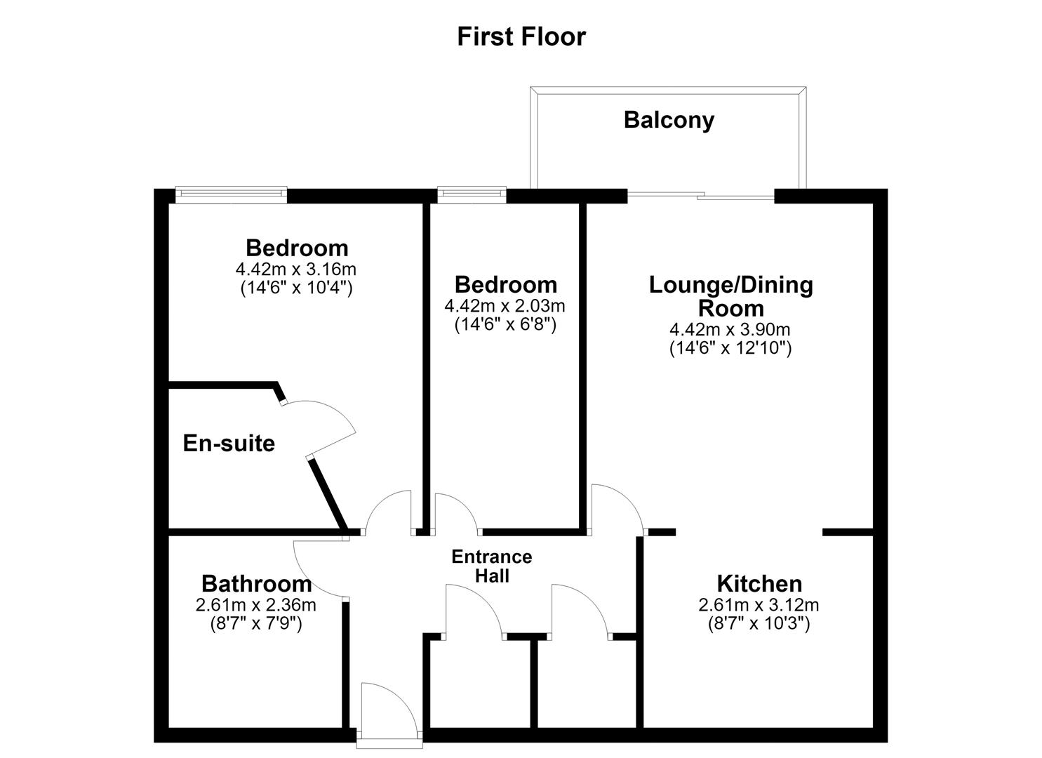 206, Aston House, 45 Campus Avenue, Dagenham floorplan