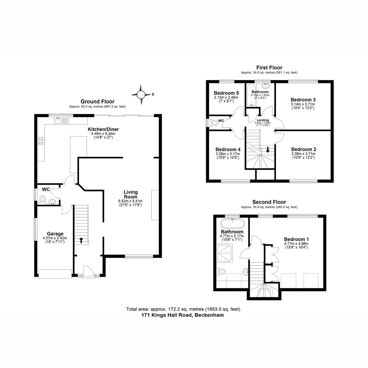 171, Kings Hall Road, Beckenham floorplan