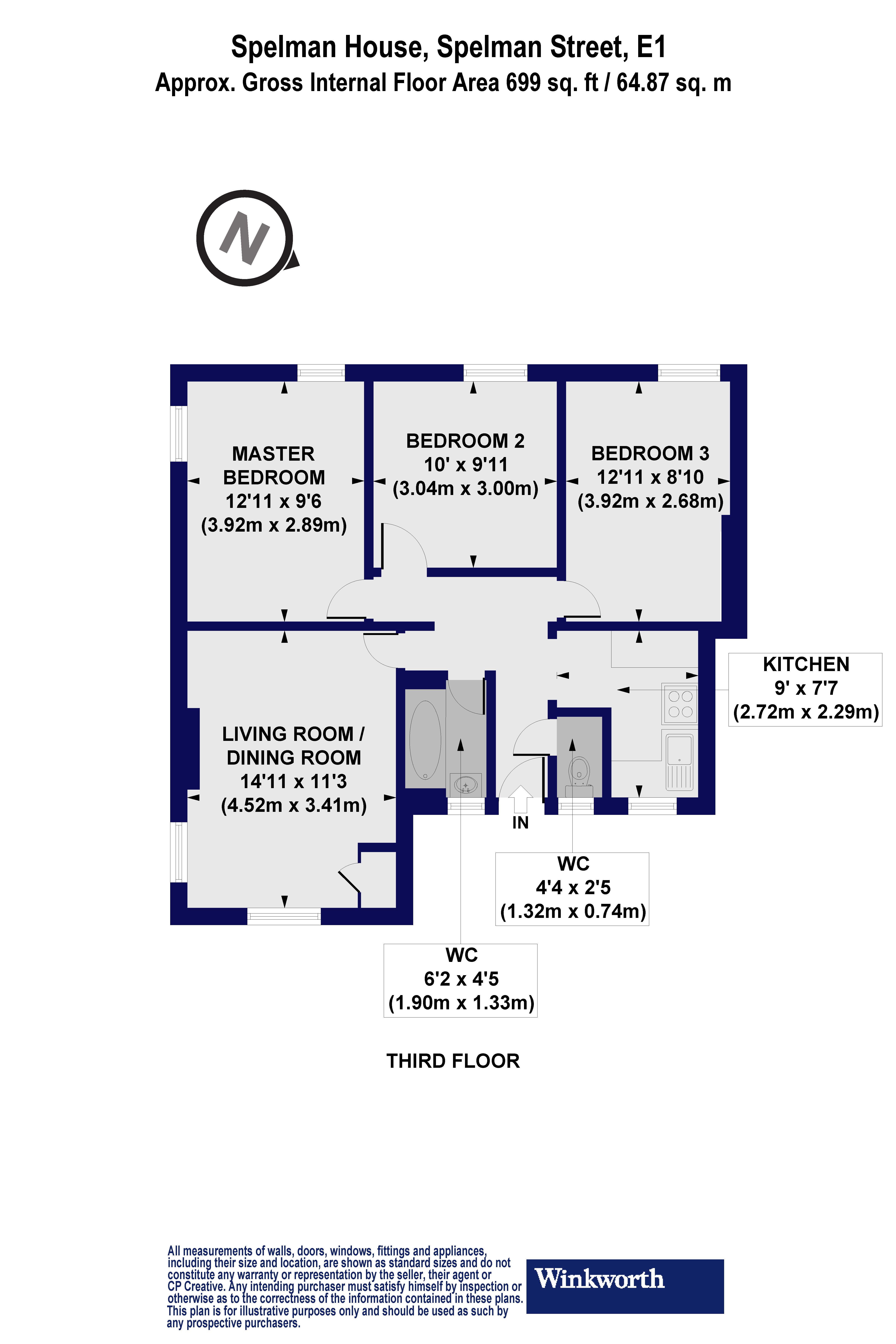 Flat 20, Spelman House,, Spelman Street, London floorplan