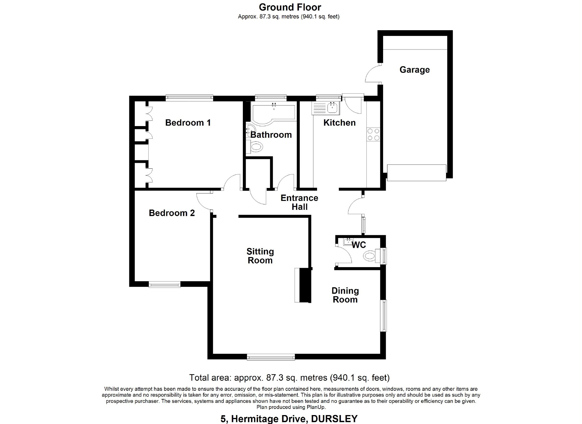 2 Bedrooms Semi-detached bungalow for sale in Hermitage Drive, Dursley GL11