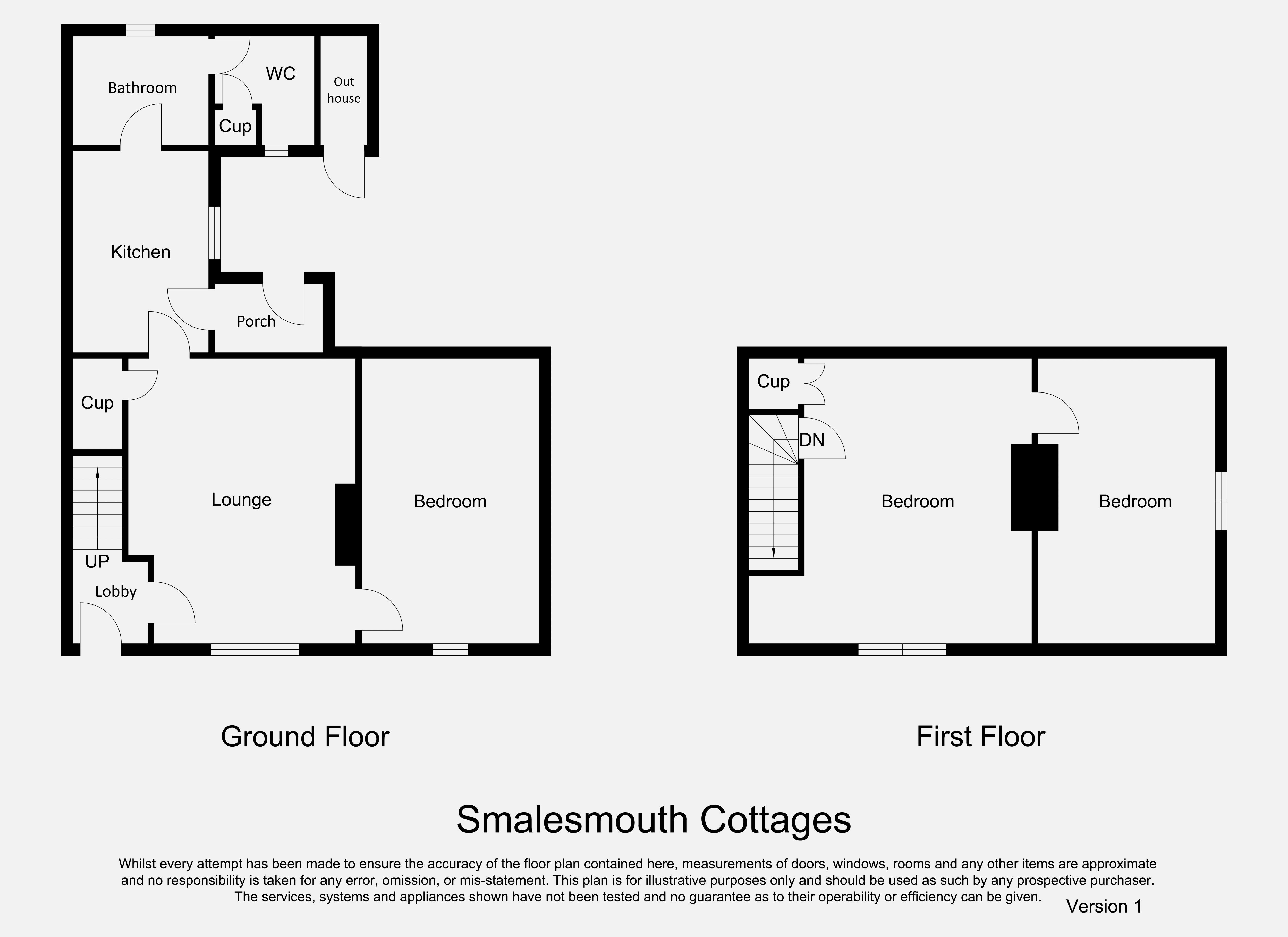 2 Smalesmouth Cottages, Hexham floorplan