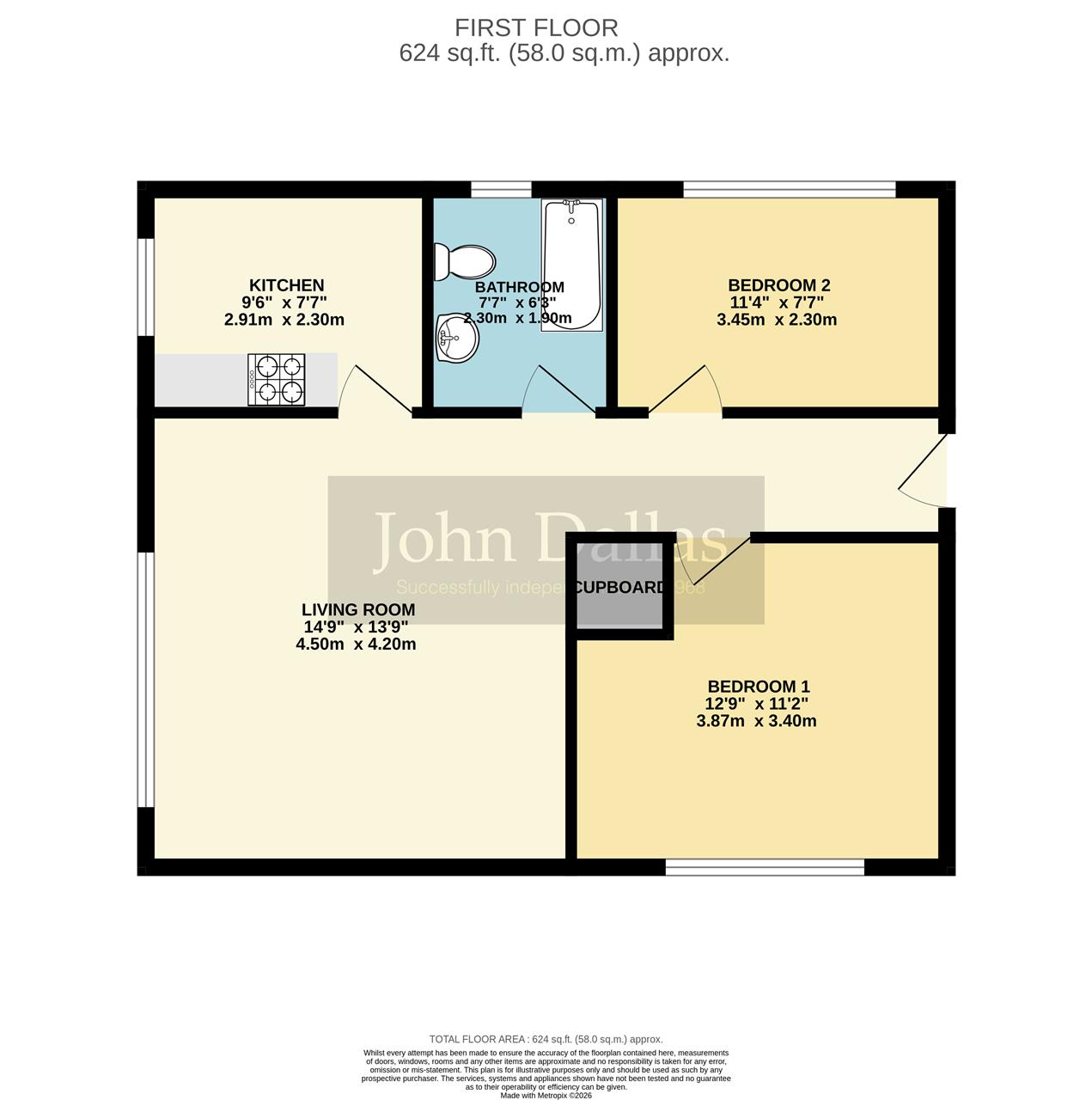 Flat 6, Westleigh Court, South Croydon floorplan