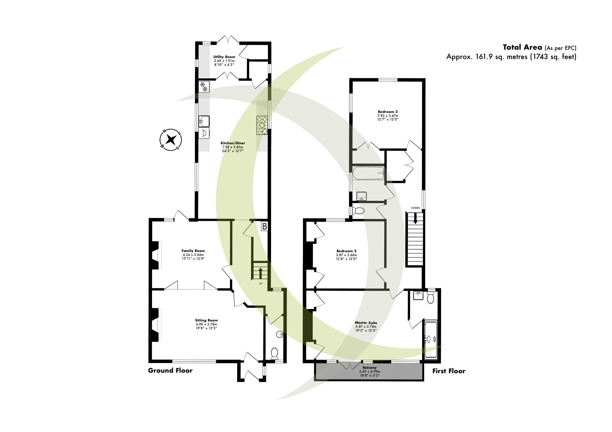 Archery Square, Walmer, Deal, Kent CT14, 3 bedroom semidetached house