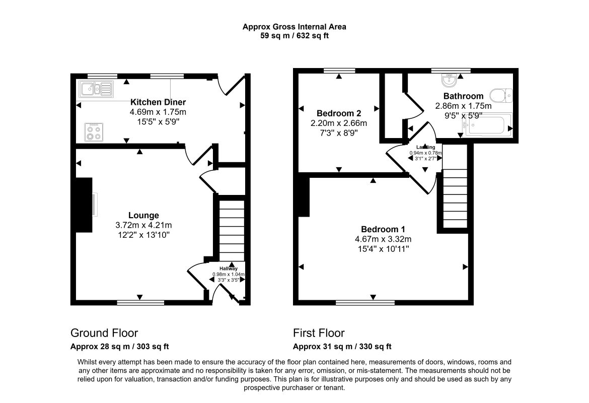 109 Cleveland Street, Birkenhead floorplan