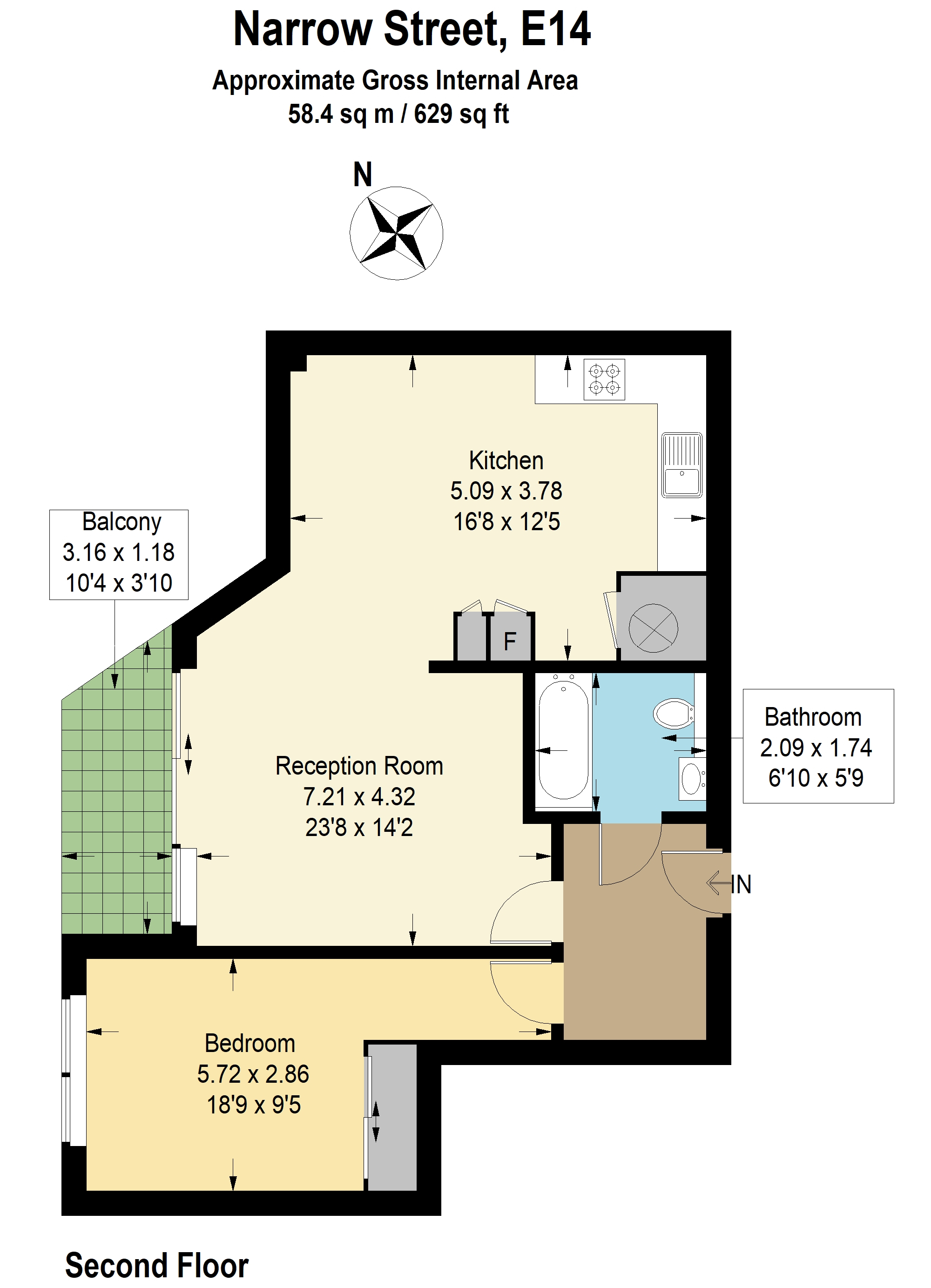 1 Bedrooms Flat to rent in Adriatic Building, 51 Narrow Street, London E14