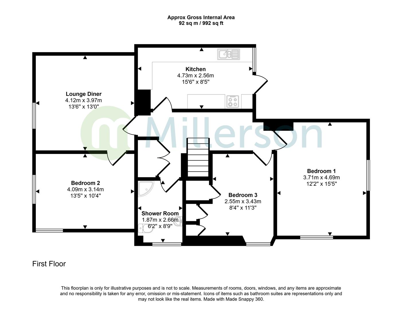 1, St. Gluvias Street, Penryn floorplan
