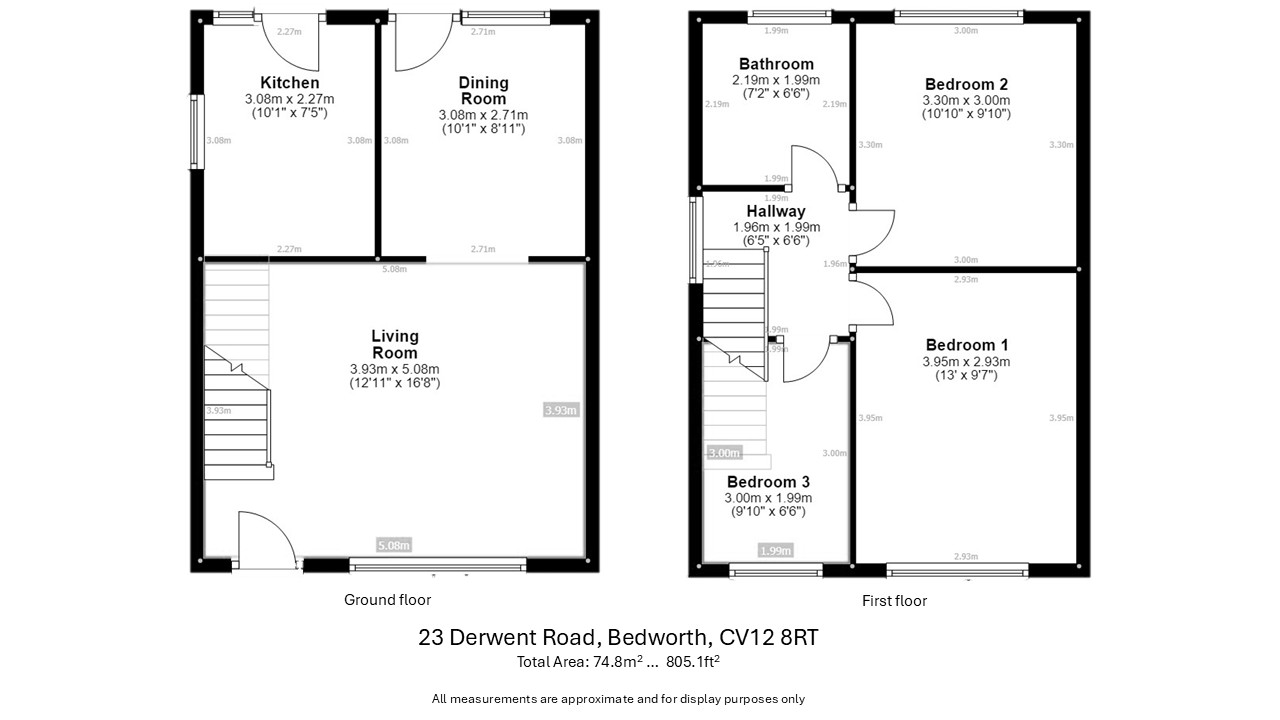 23, Derwent Road, Bedworth floorplan