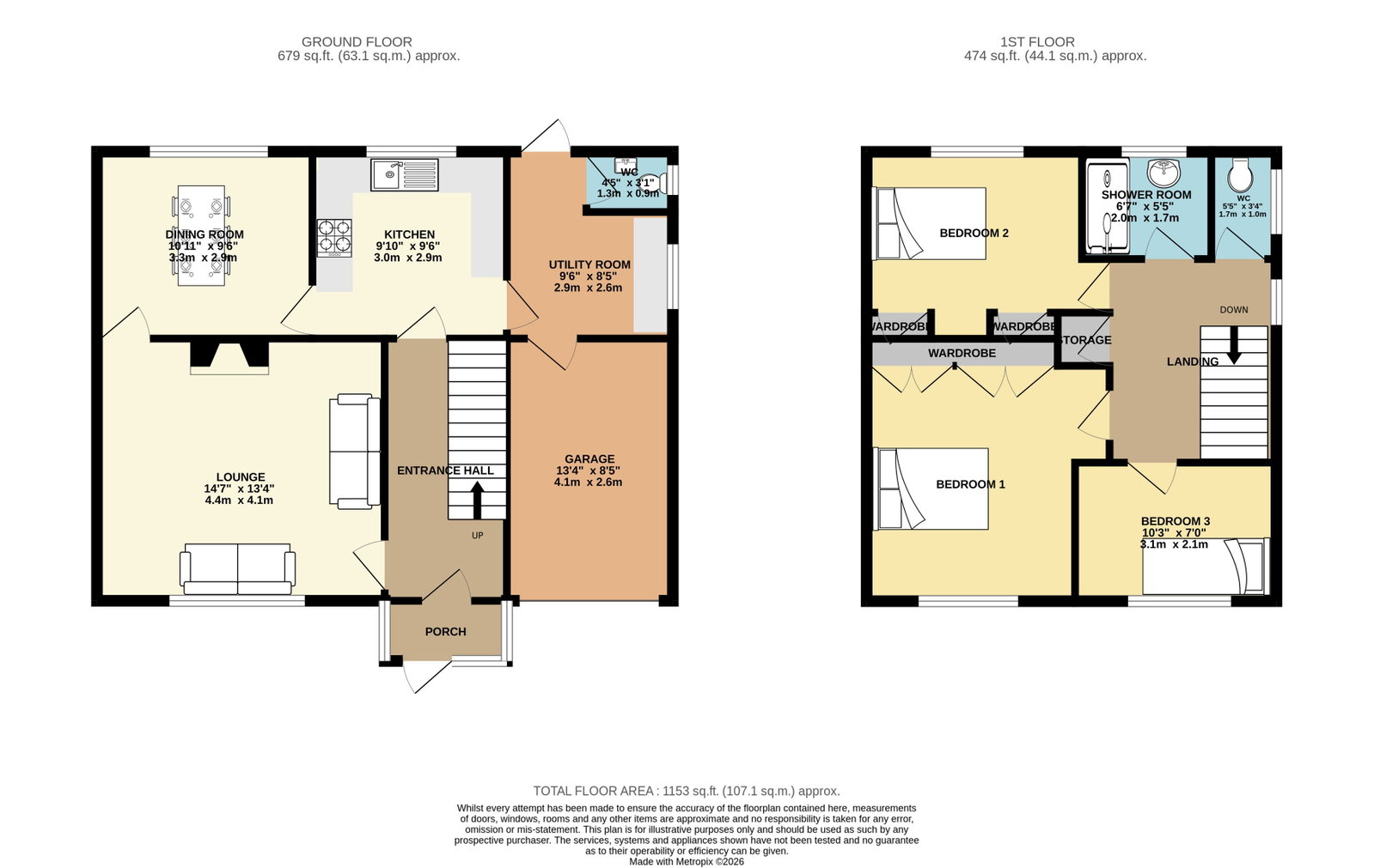 26, Greenhill Close, Plymouth floorplan