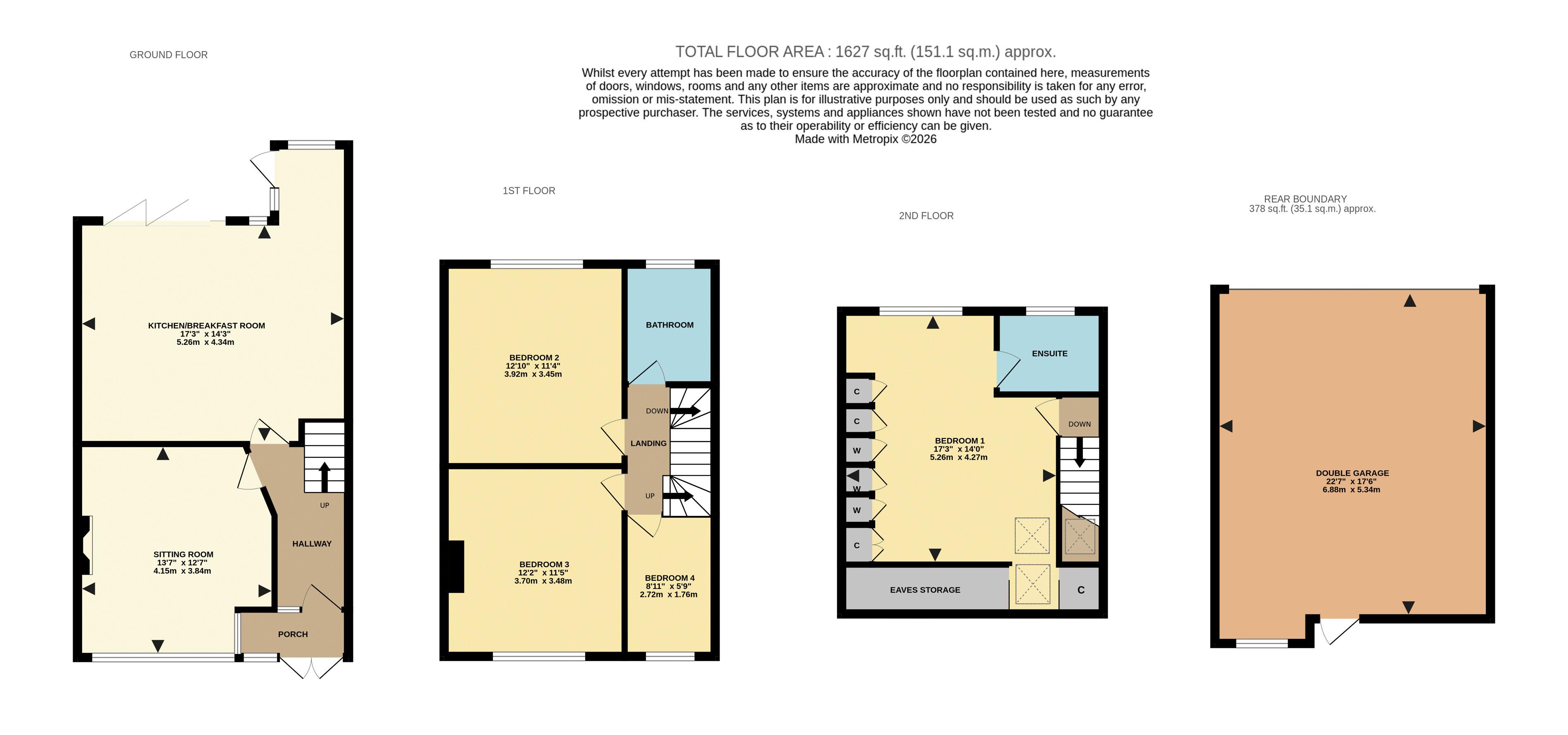 46, Manor Way, Banstead floorplan