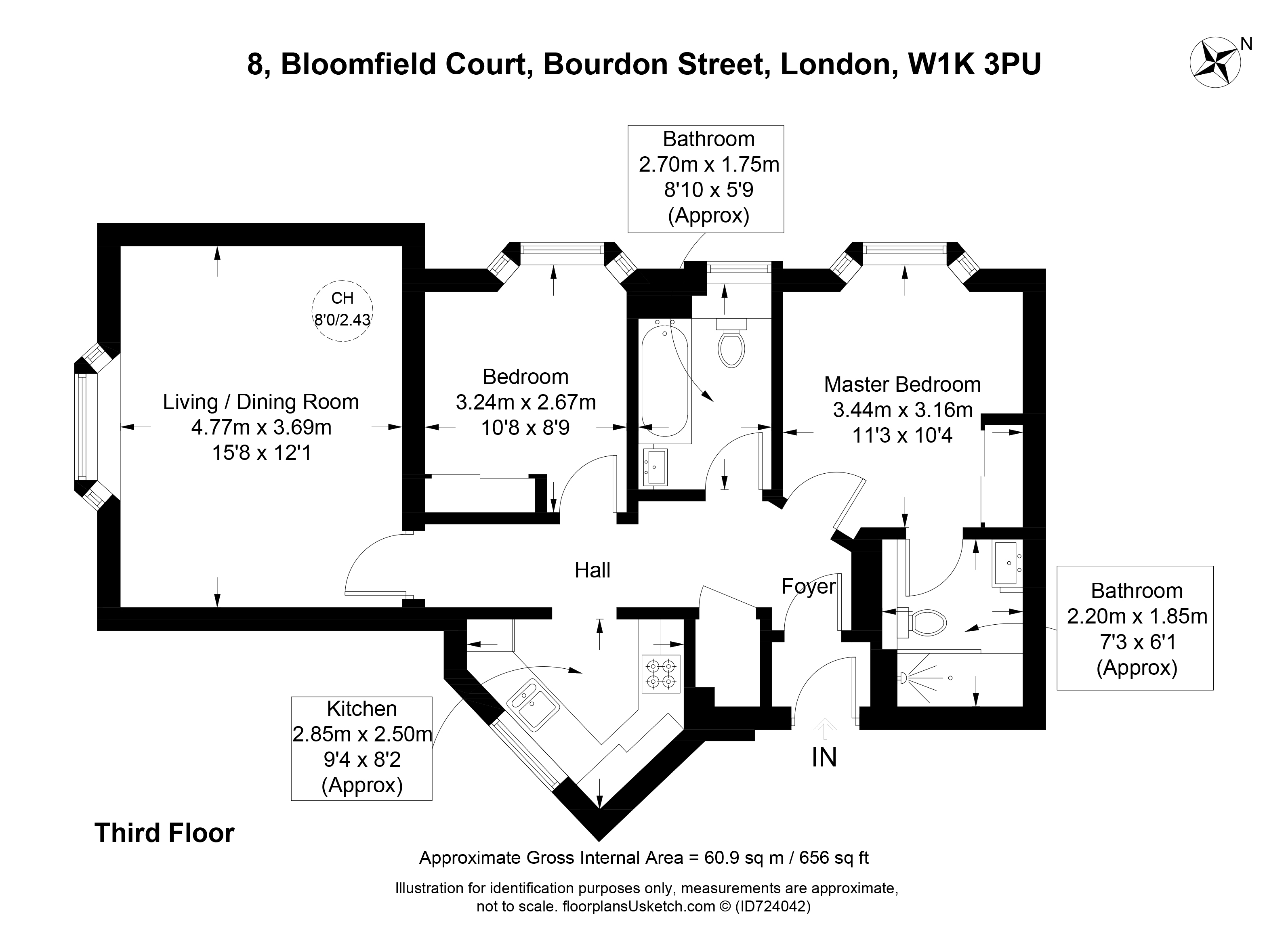 8, Bloomfield Court, London floorplan
