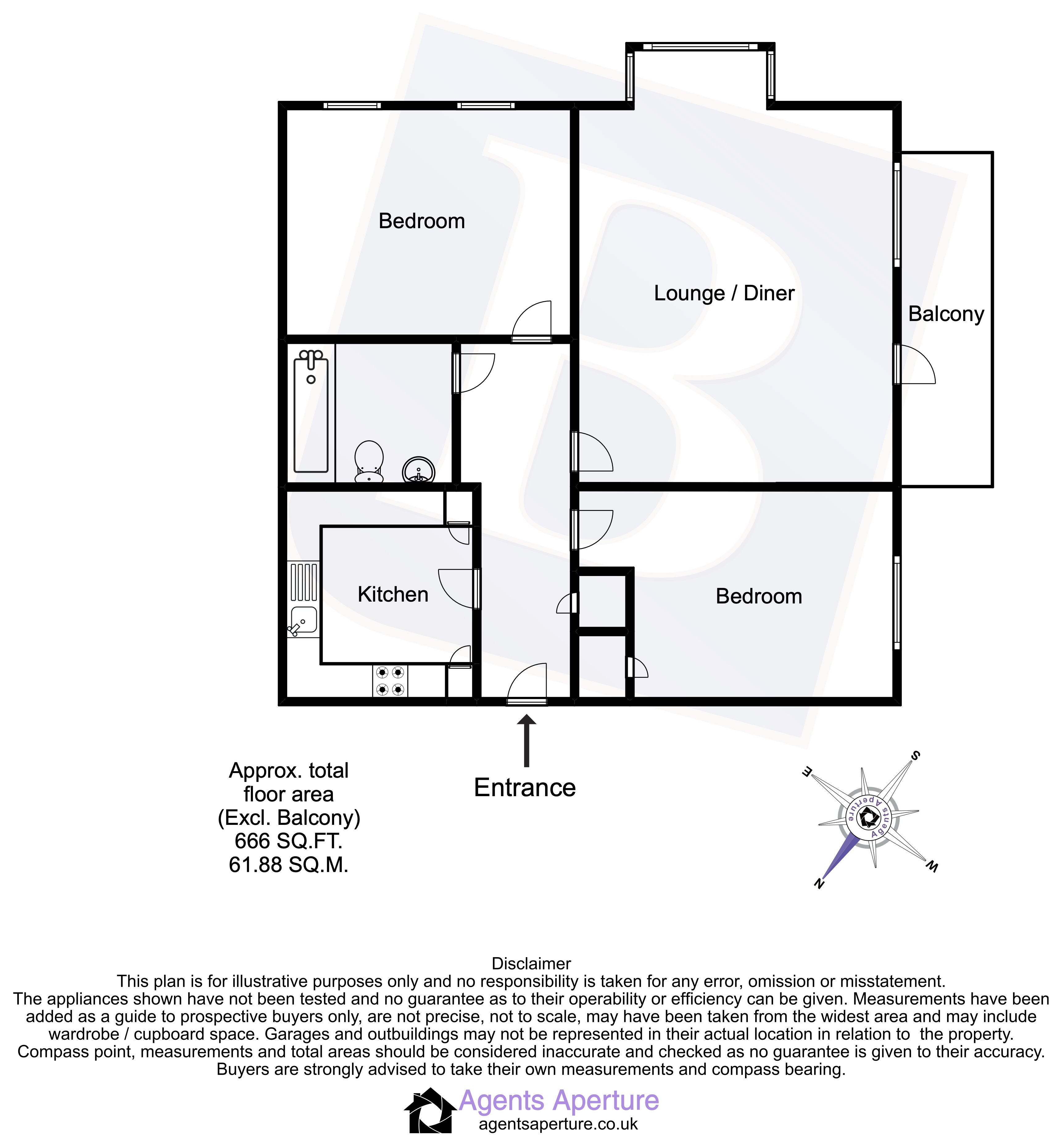 Flat 37, Nacton Court,, Hevingham Drive, Romford floorplan