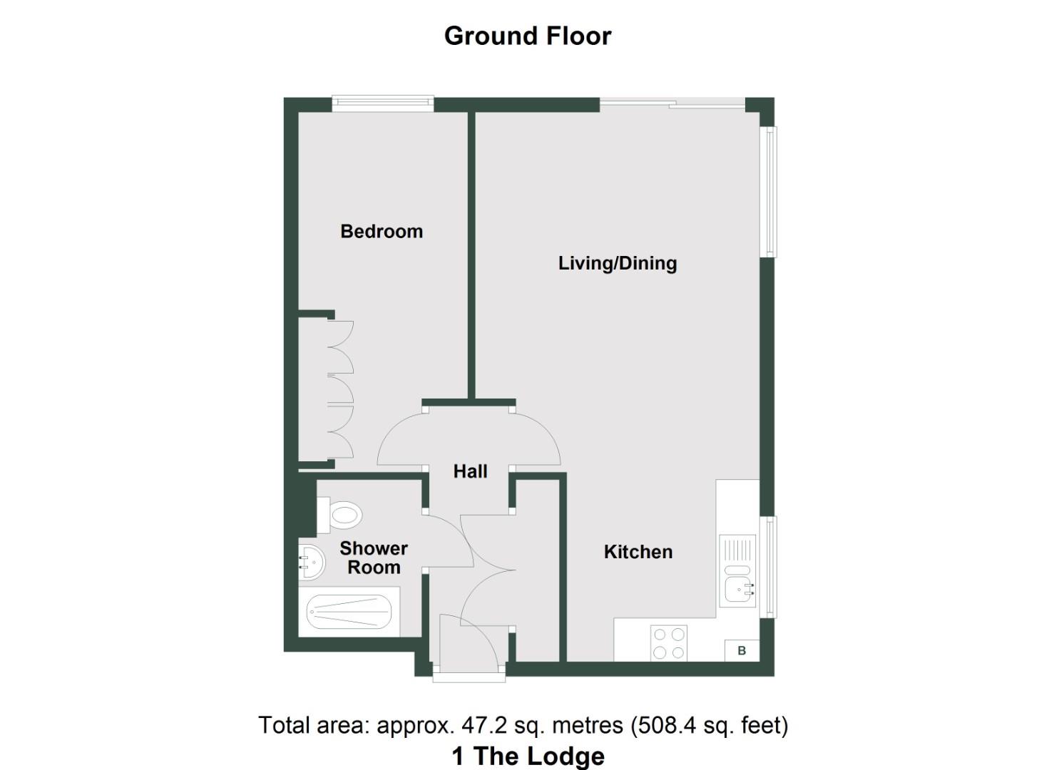 1 The Lodge, Paget Road, Penarth floorplan